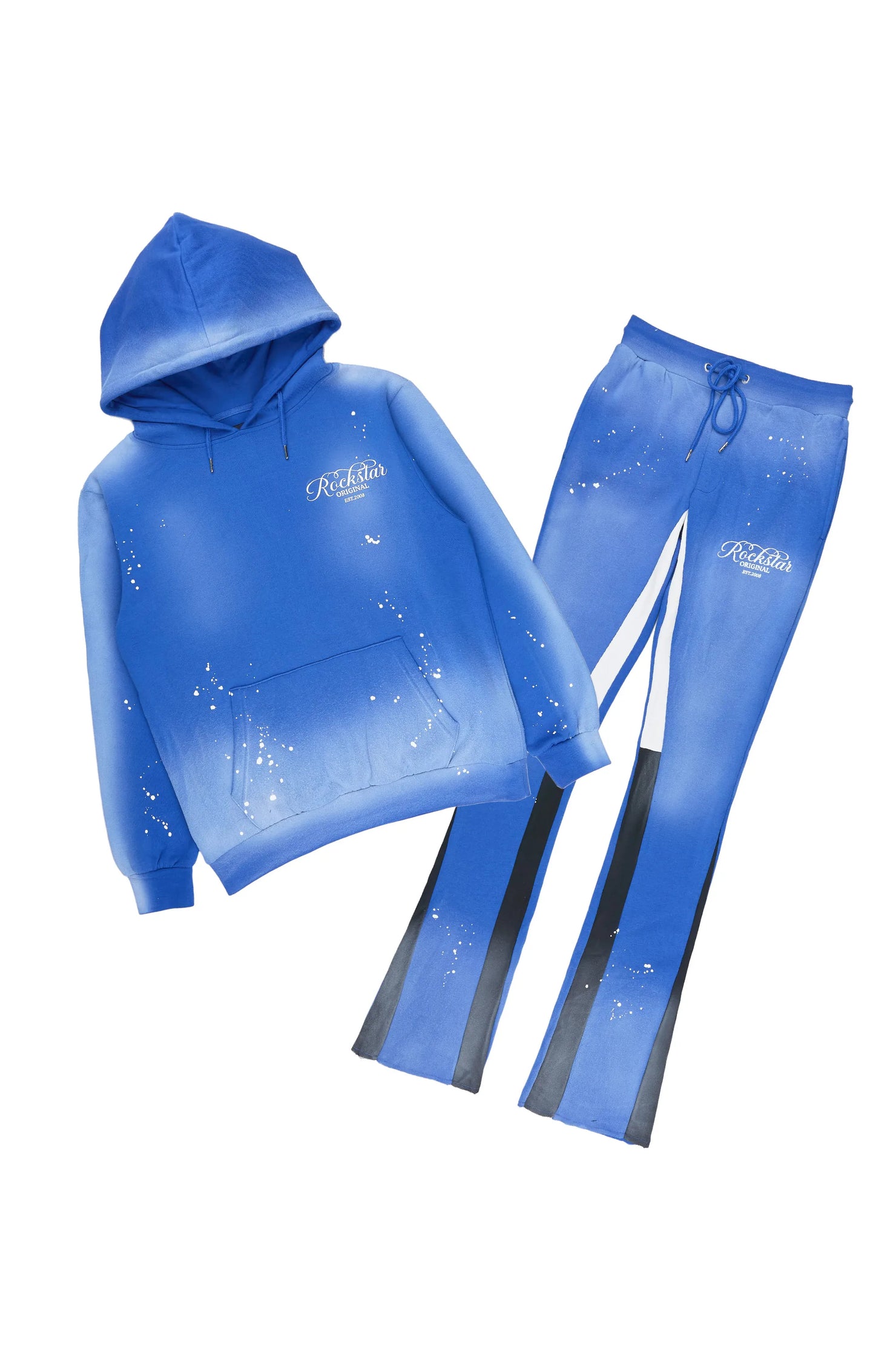 Rafter 2.0 Royal Blue Hoodie/Stacked Flare Track Set