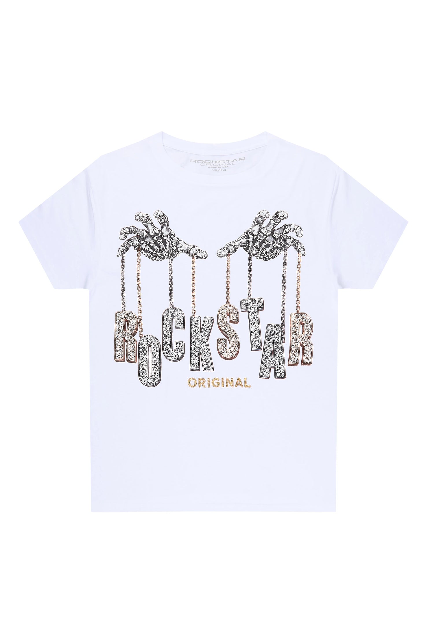 Boys Hicks White Graphic T-Shirt