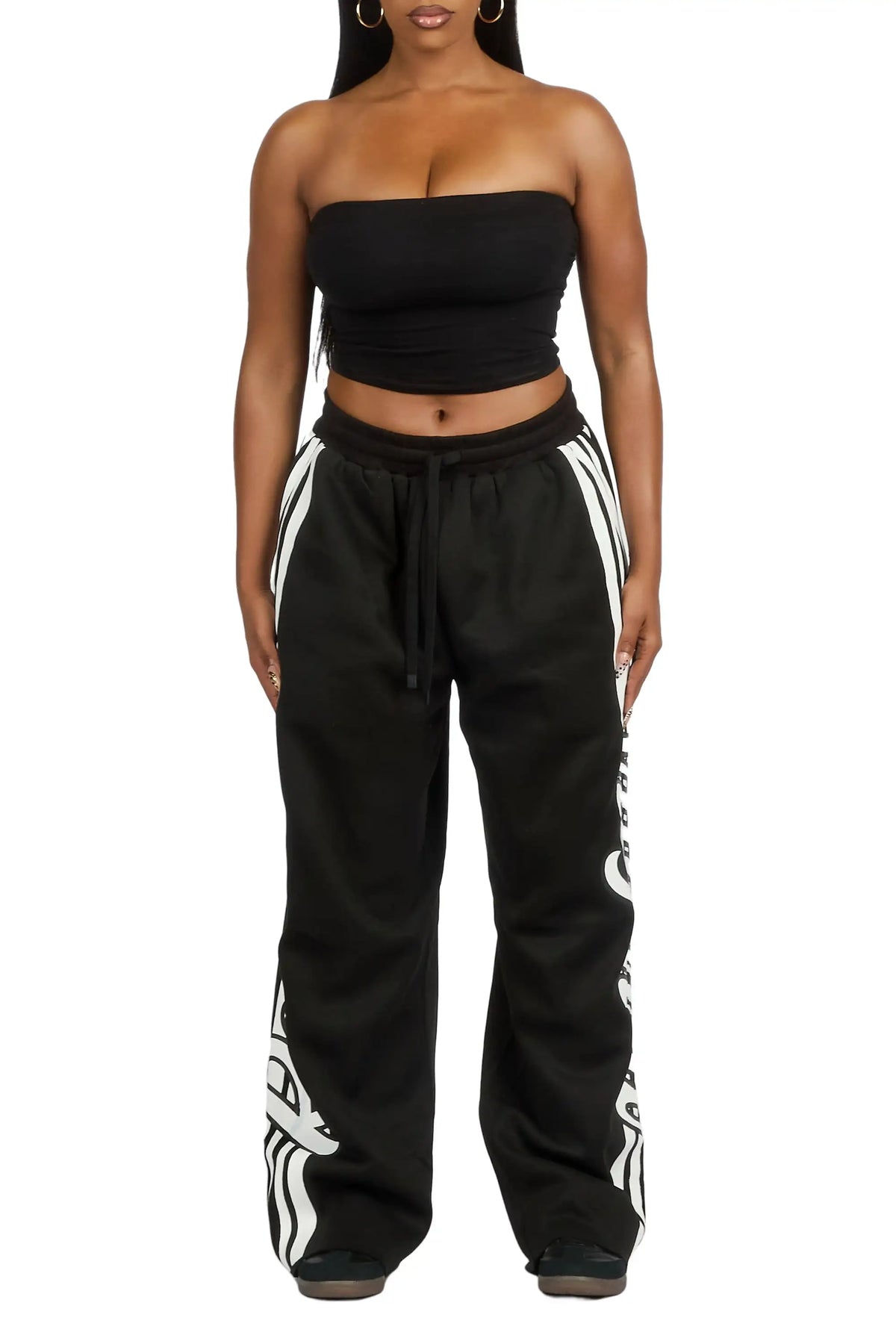 Trinnity Black Baggy Track Pant