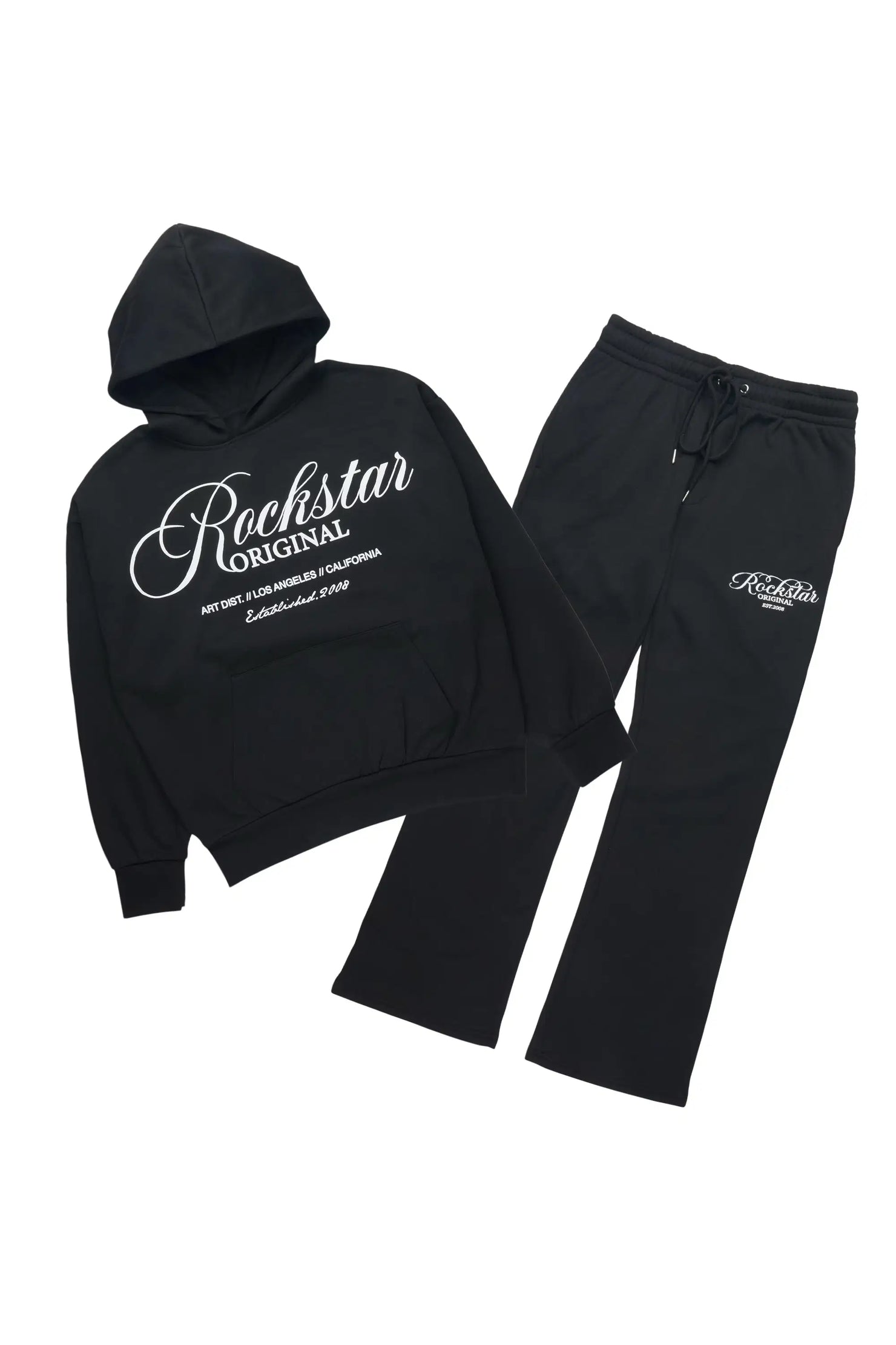 Cero Black Hoodie Relaxed Track Set