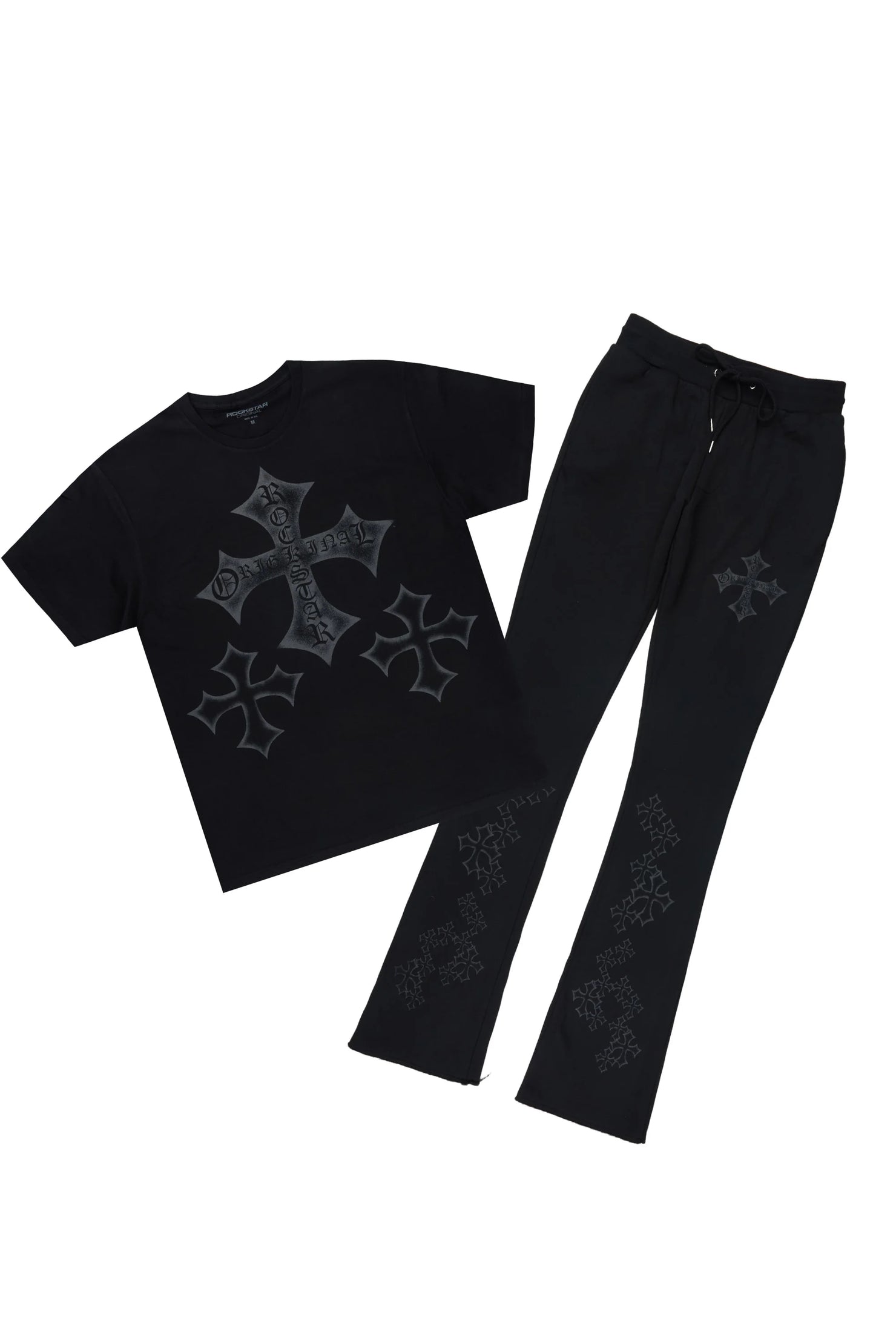 Tangia Black/Black T-Shirt Relaxed Fit Track Set