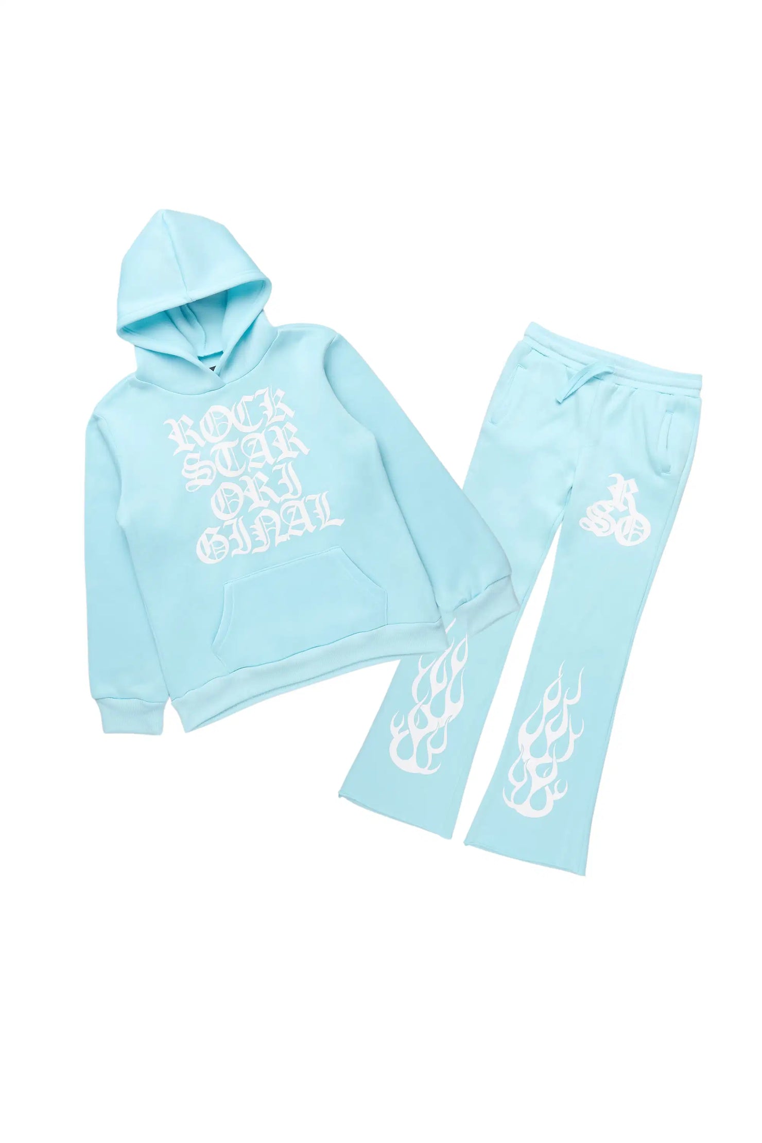 Girls Anisha Light Blue Stacked Track Set