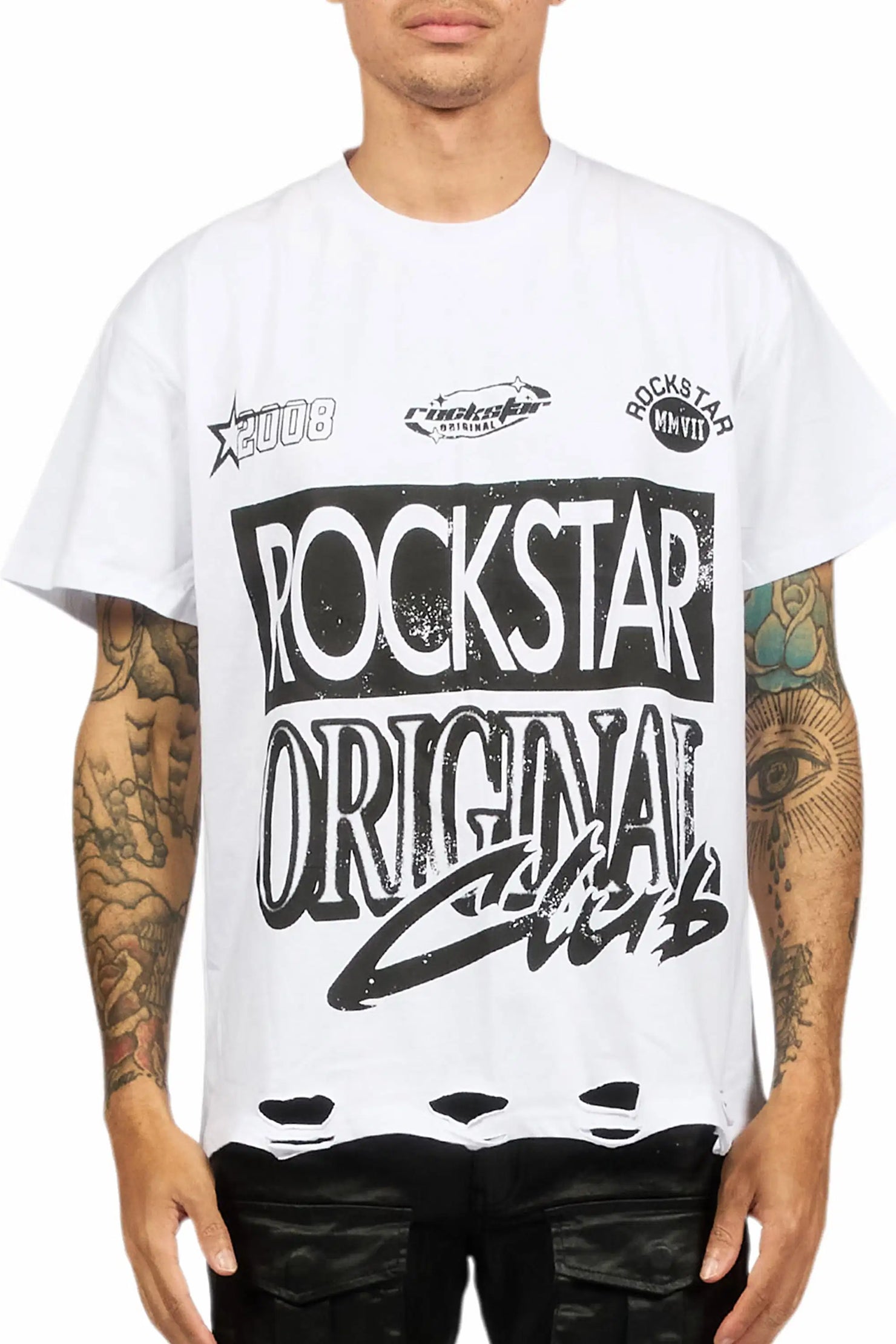 Rylok White Oversized Graphic T-Shirt