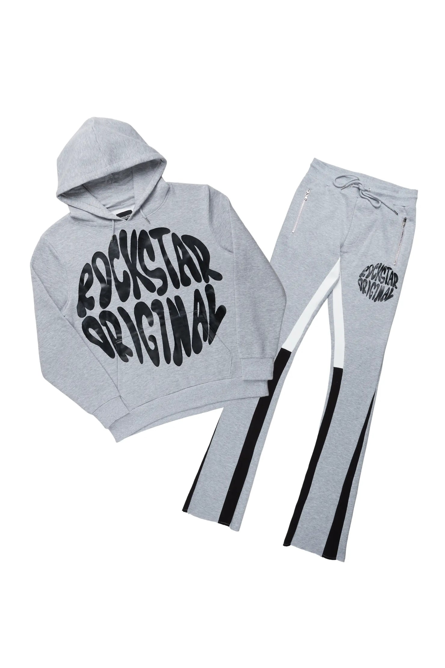 Thierry H Grey/Black Stacked Flare Track Set