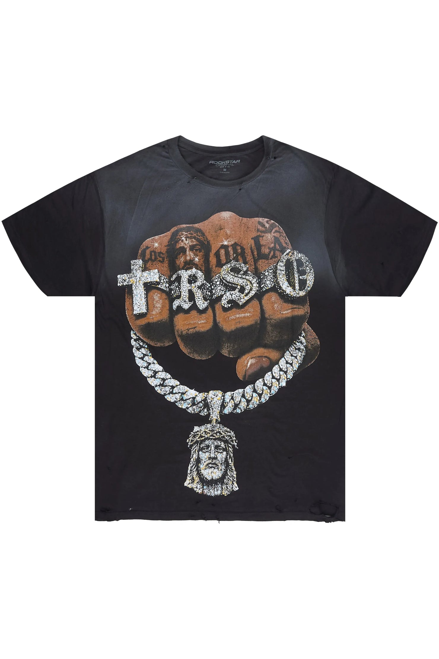 Echo Black Oversized Graphic T-Shirt