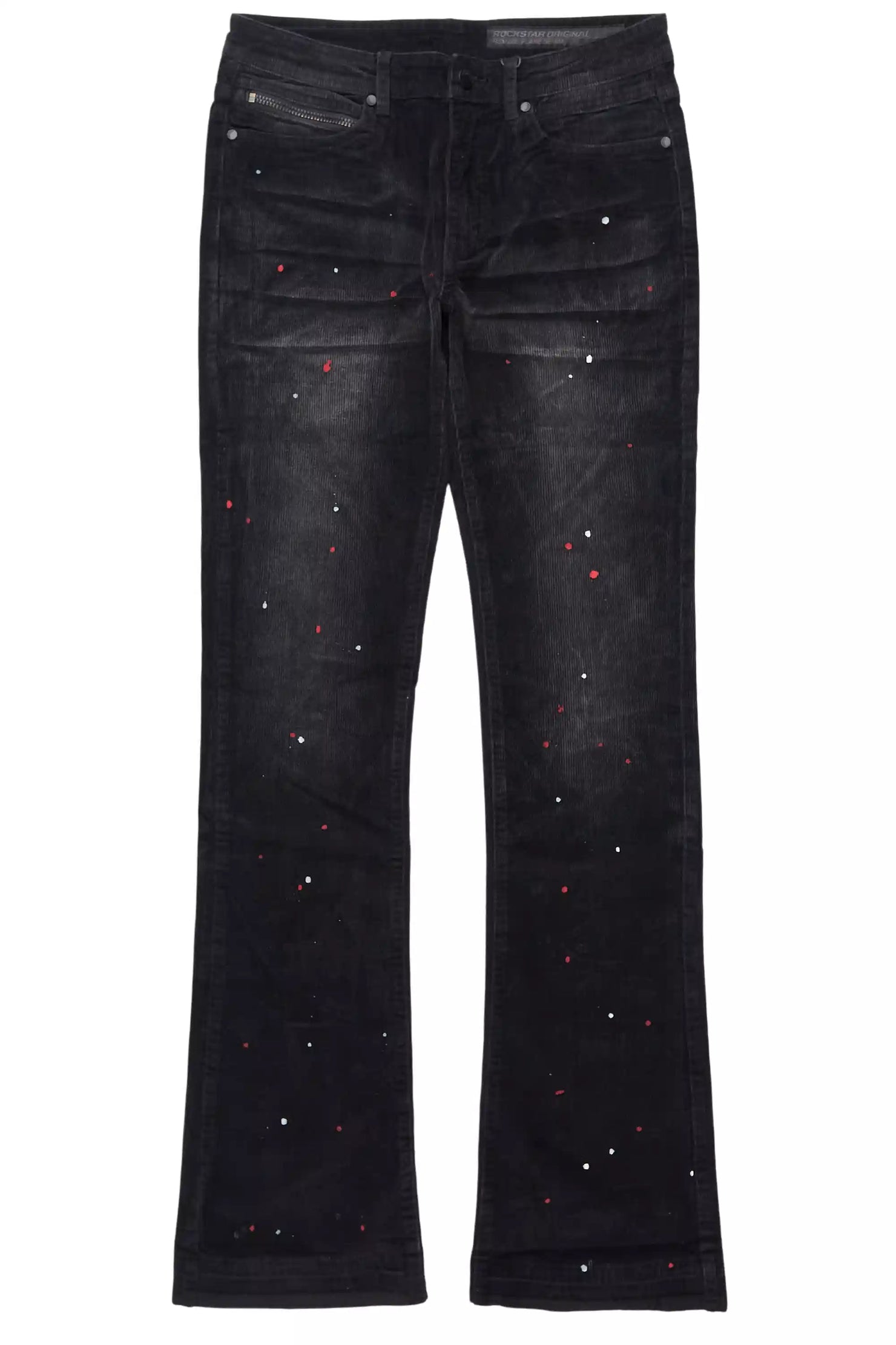 Chasen Black Stacked Flare Jean