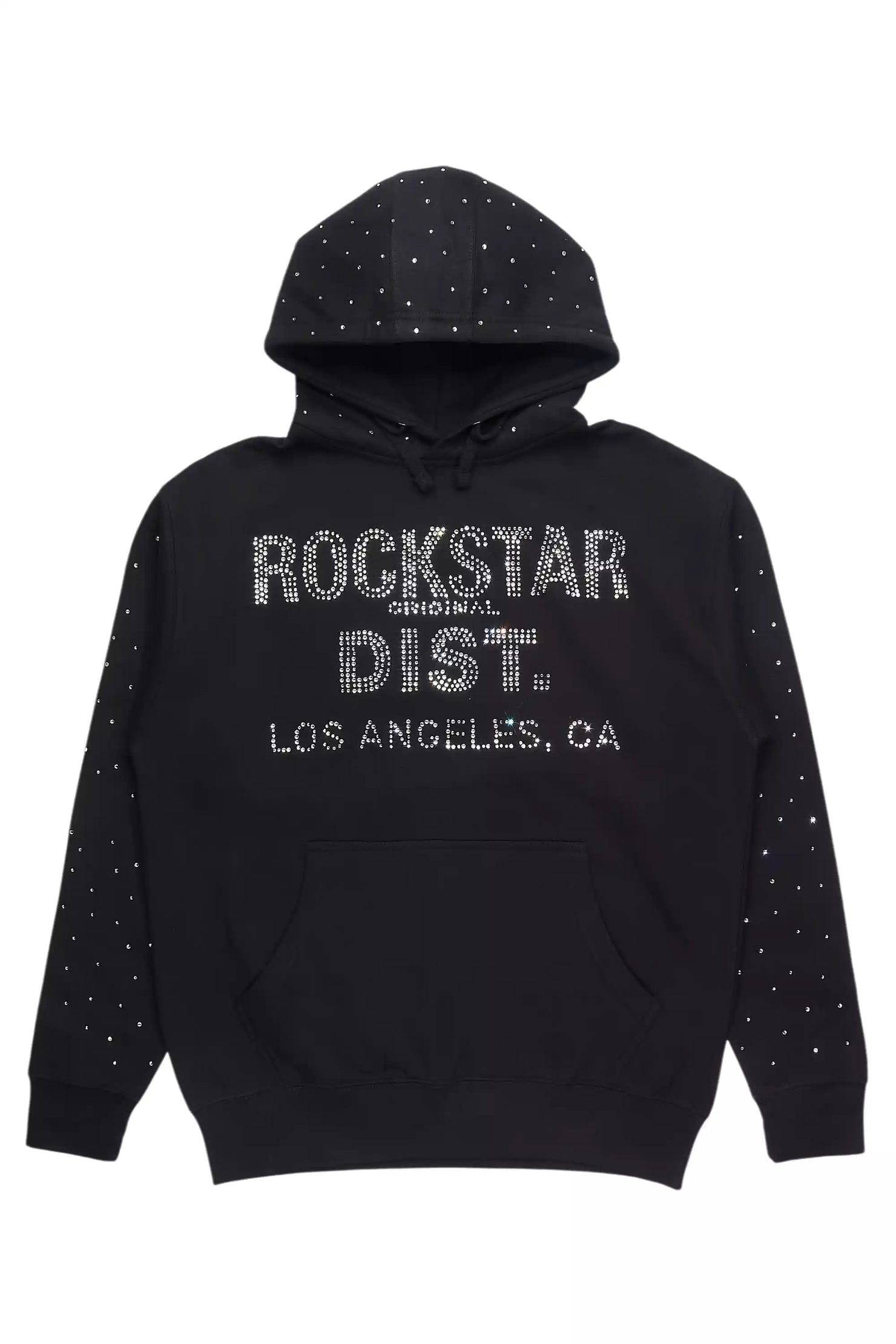 Thryll Black/Silver Rhinestone Graphic Hoodie