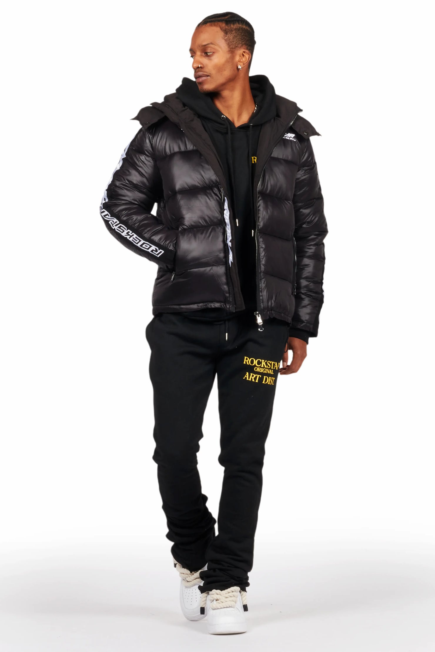 Briggs Black Hoodie/Super Stacked Flare Track Set