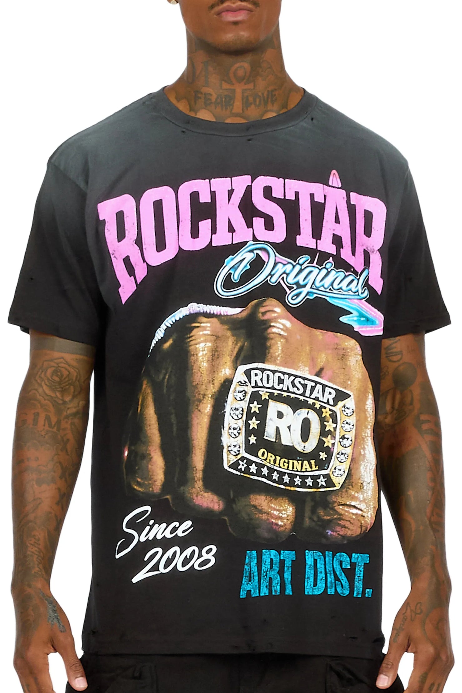 Dewayne Black Oversized Graphic T-Shirt