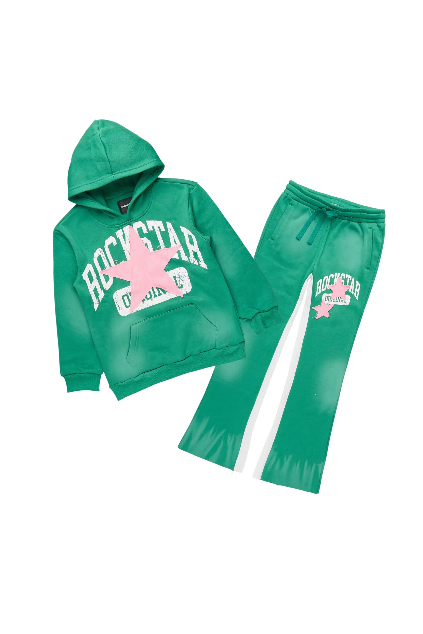 Girls Donique Green Stacked Track Set