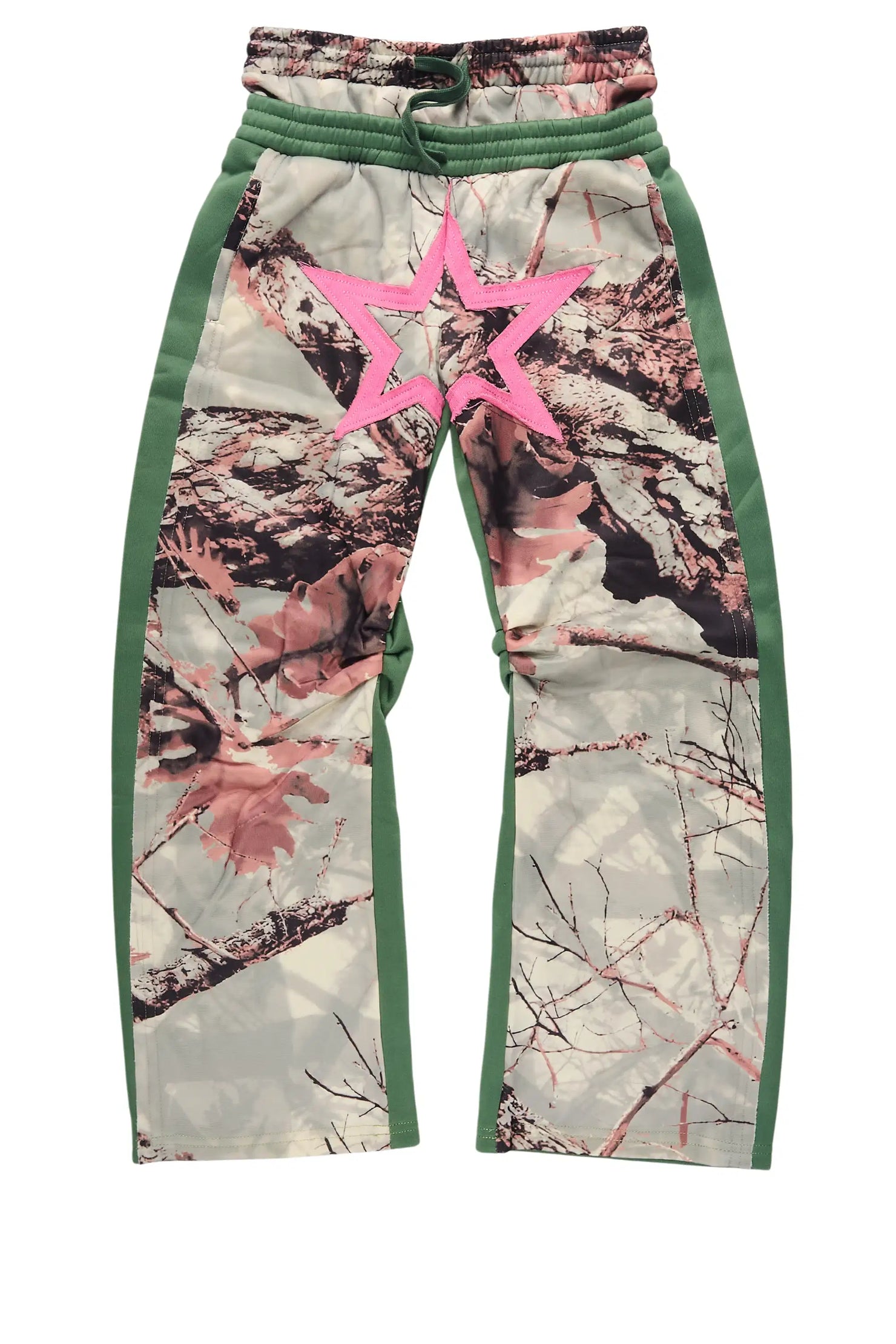 Girls Canaan Camo Double Waisted Baggy Track Pant