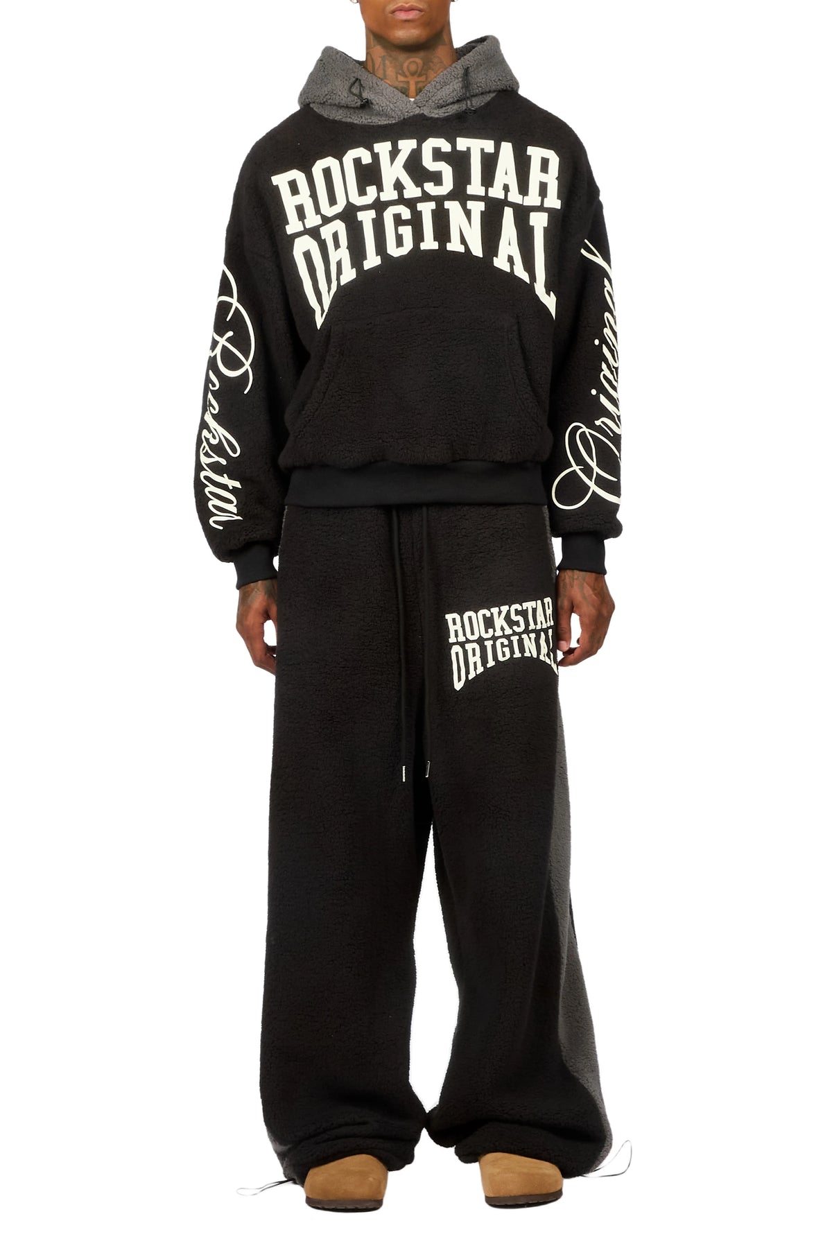 Divino Black Hoodie/Jogger Track Set