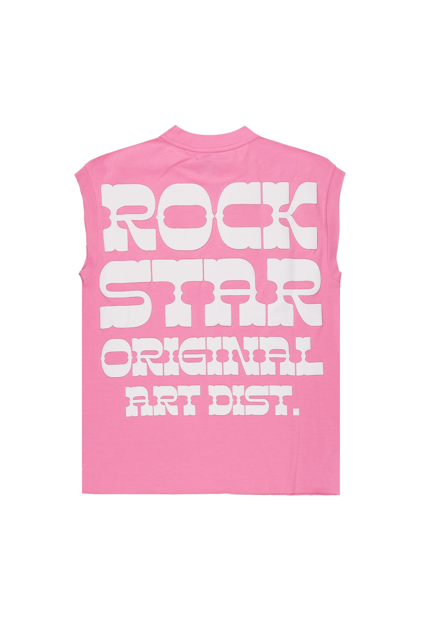 Girls Plota Pink Puff Print Cut Sleeve Tee