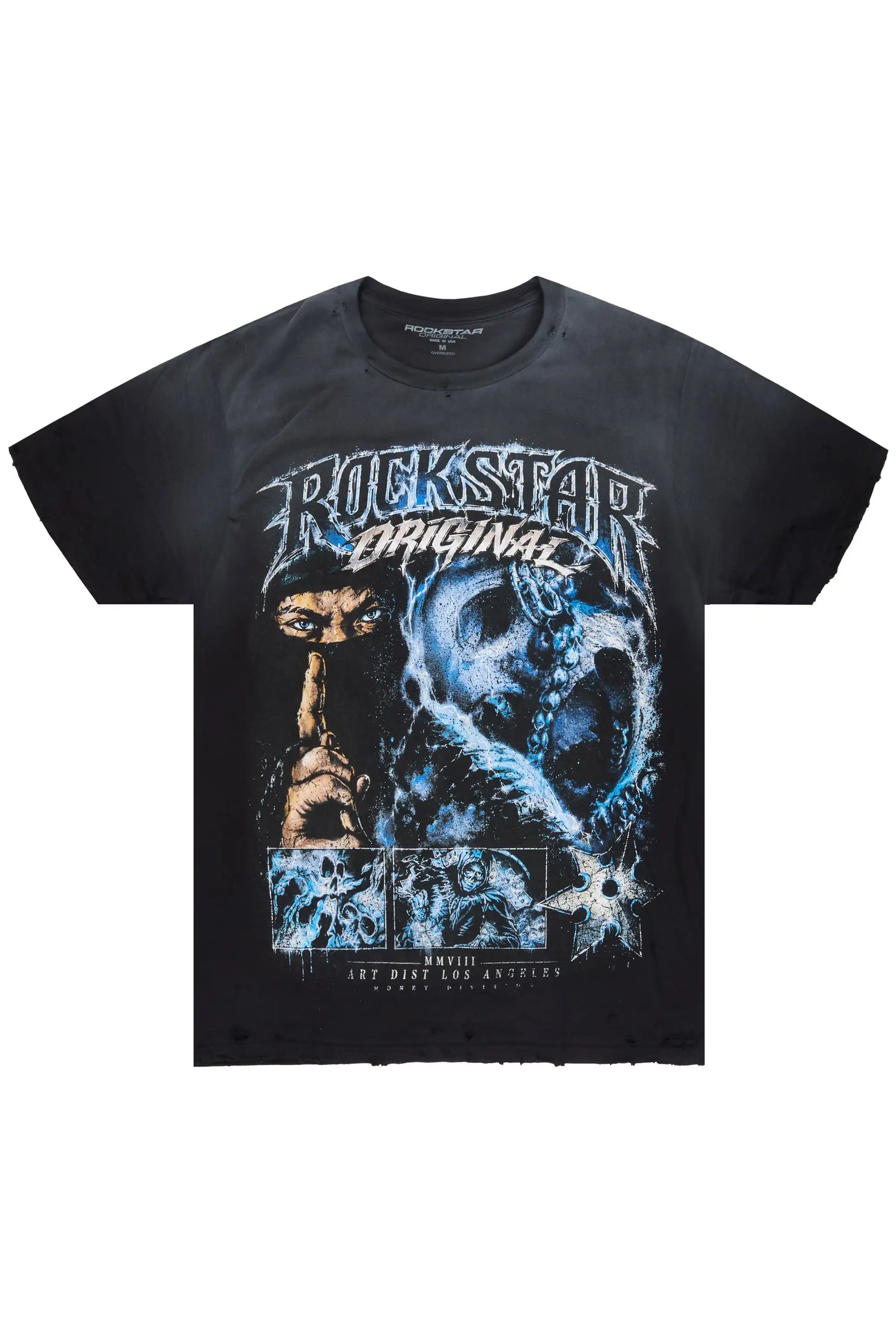 Kordell Black Oversized Graphic T-Shirt