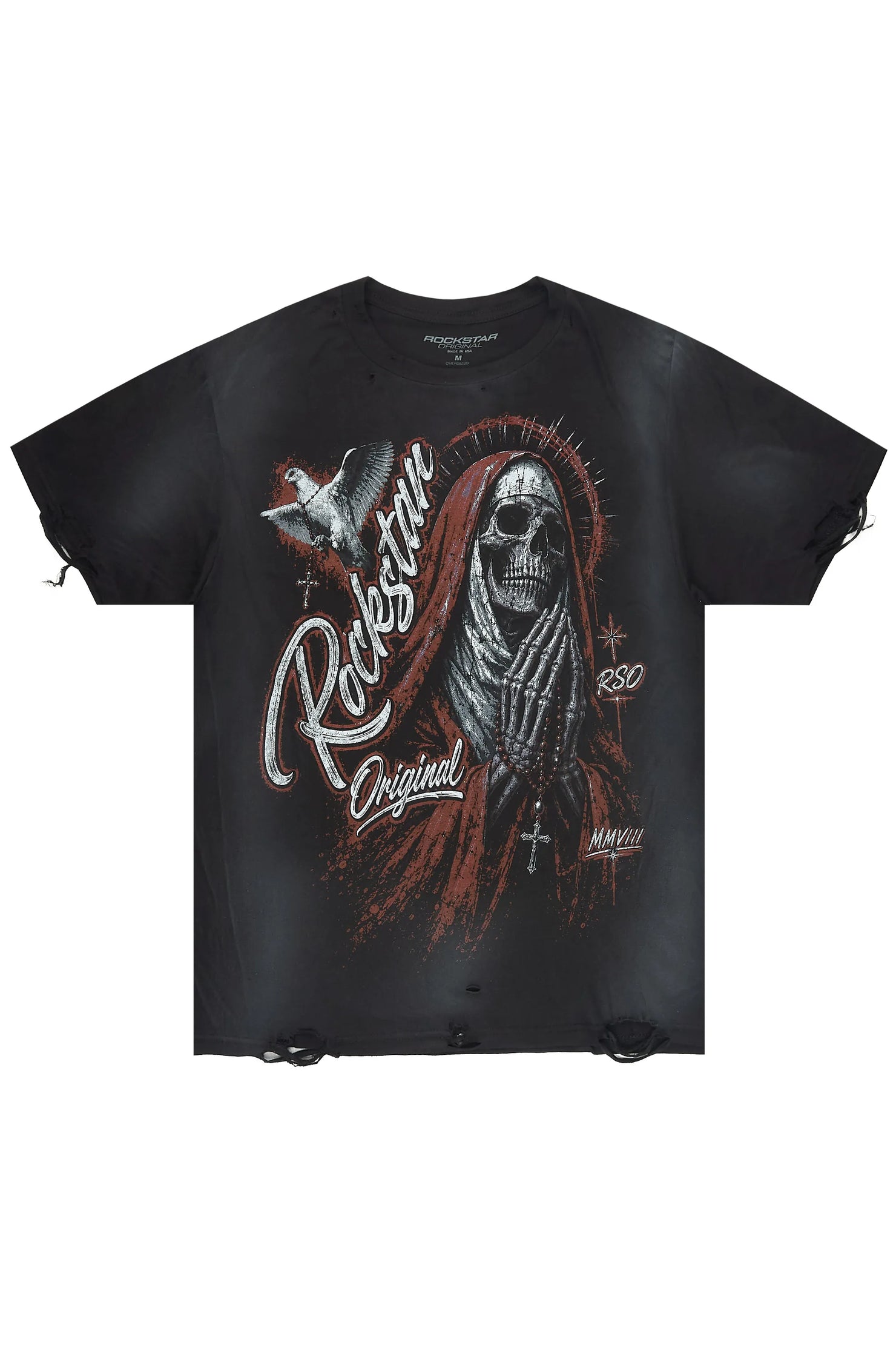 Sangrosary Black Oversized Graphic T-Shirt