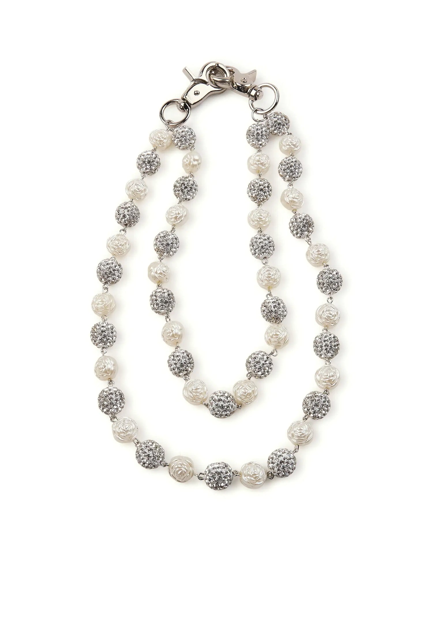 Lathesa White/Black Wallet Chain