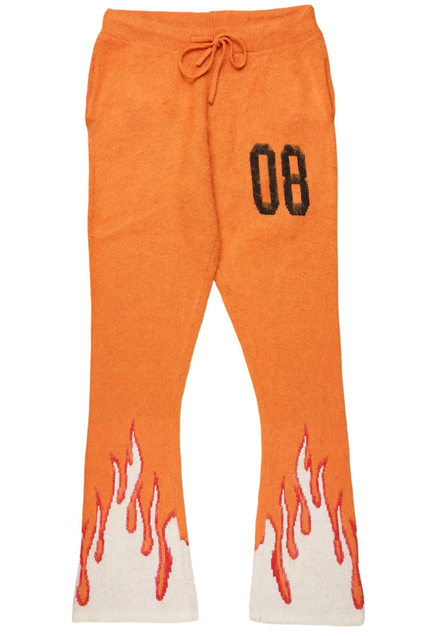 Girls Helga Orange/Cream Graphic Stacked Flare Track Pant