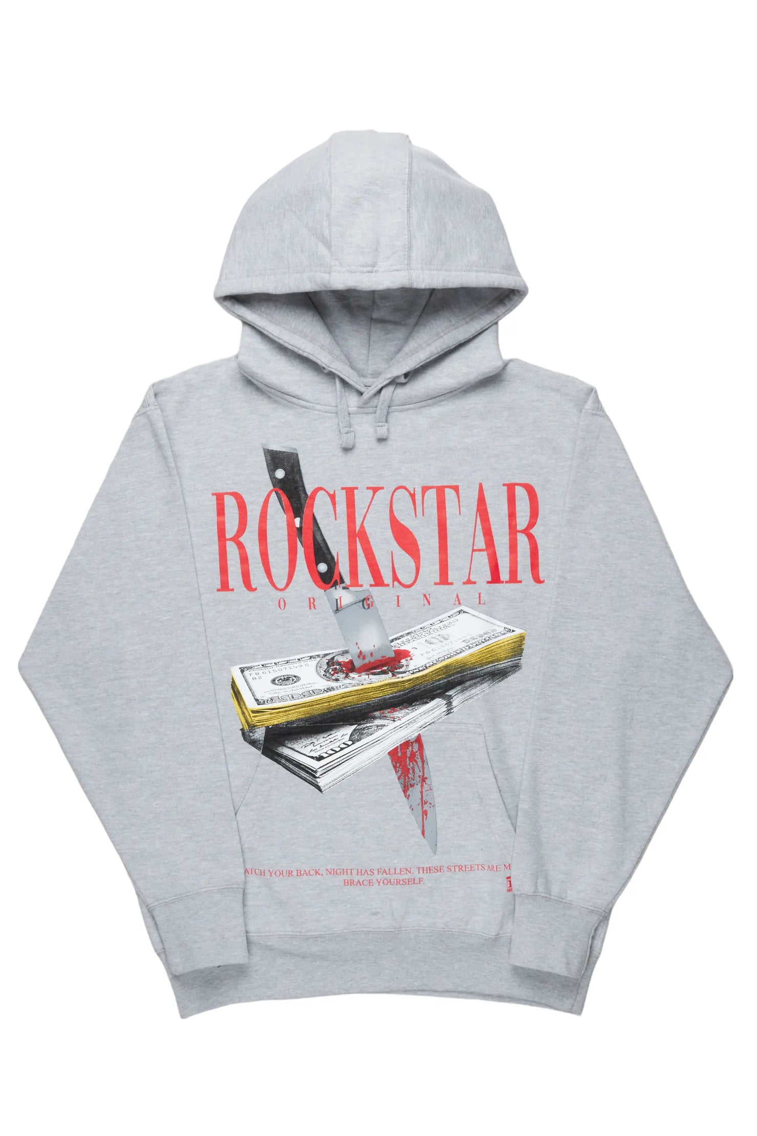 Dayte Nite Heather Grey Graphic Hoodie