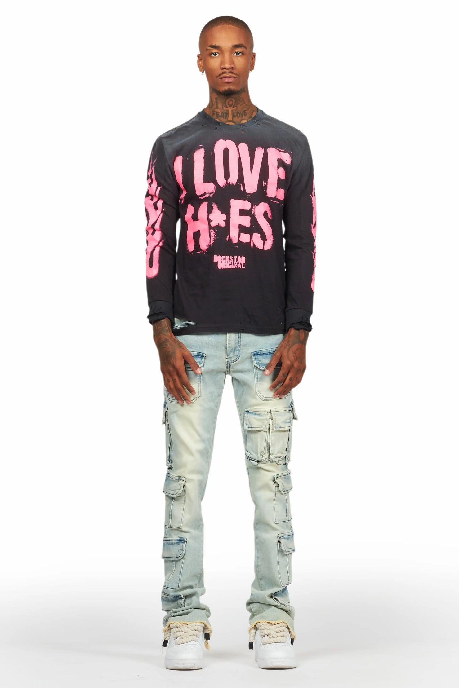 Banyan Black/Pink Long Sleeve Graphic T-Shirt