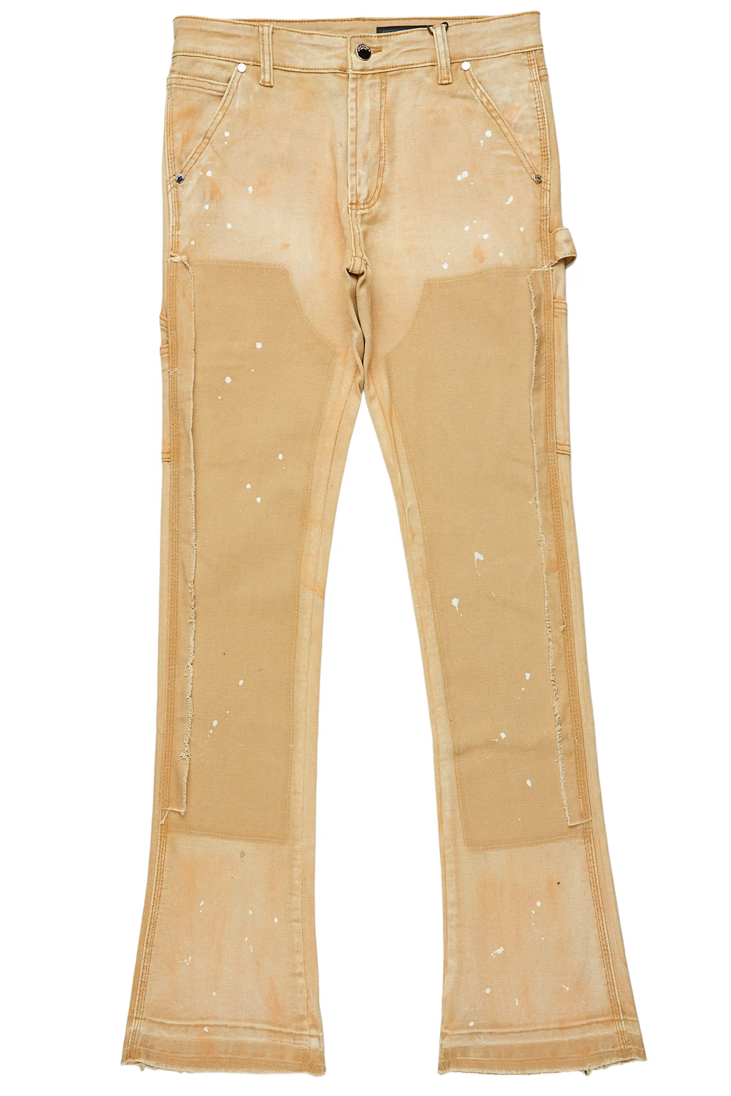 Serrano Beige Stacked Flare Jean
