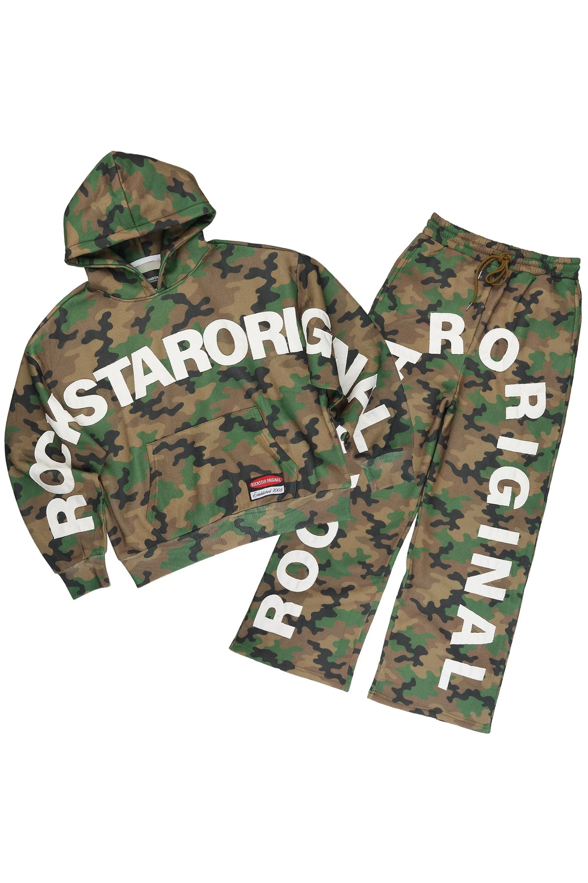 Kirin Faded Camo Hoodie/Baggy Pant Track Set