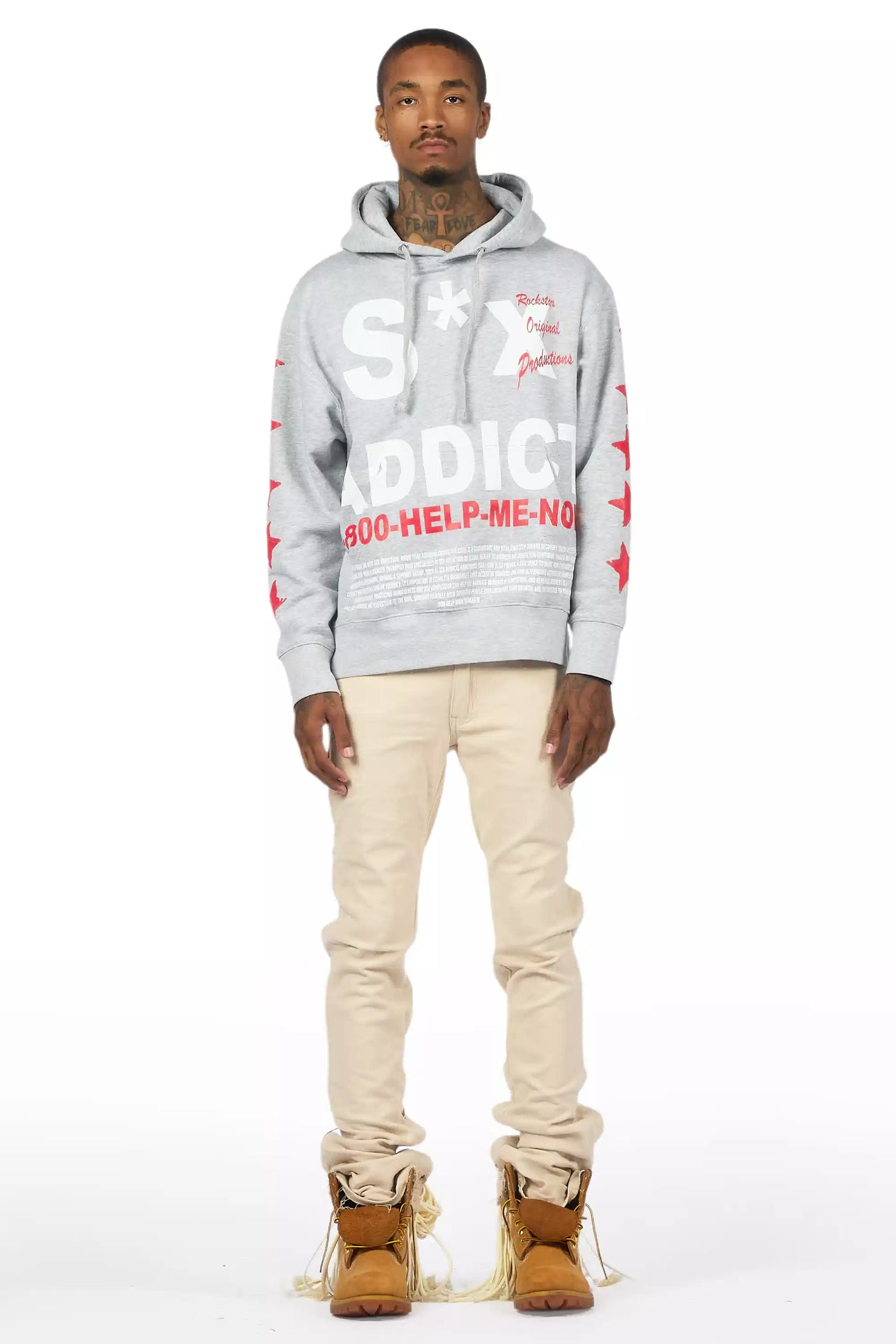 Otto Beige Stacked Flare Jean