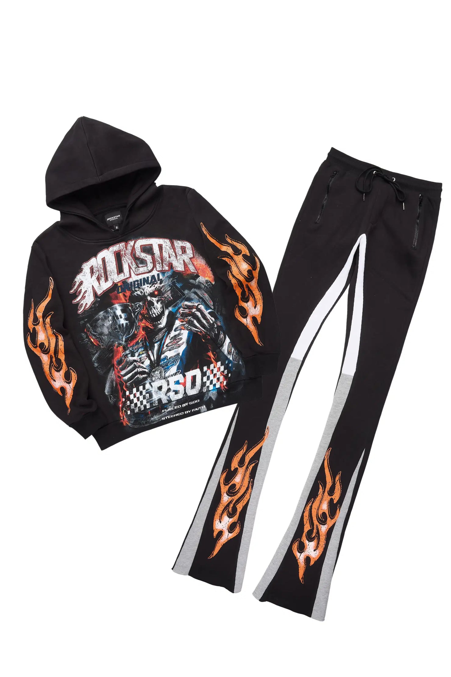 Blaek Black/Multi Hoodie/Super Stacked Track Set