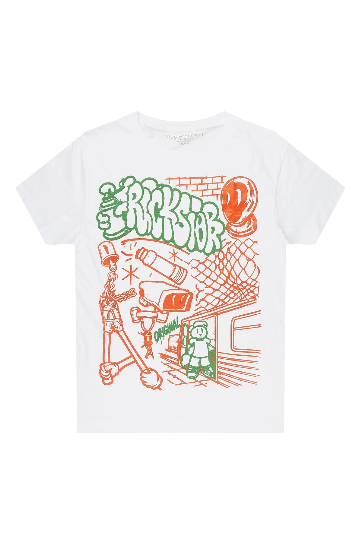 Boys Taurus White Graphic T-Shirt