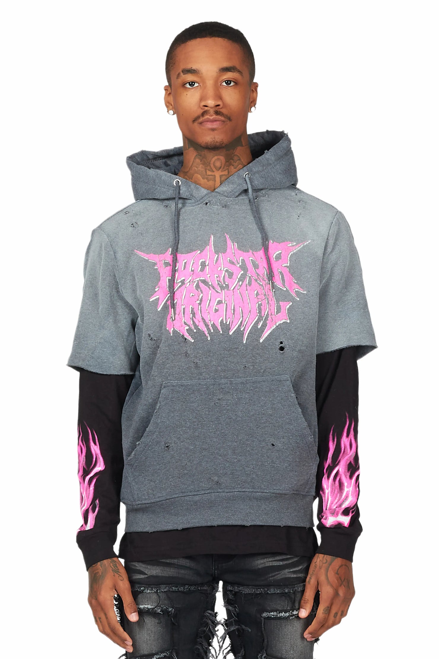 Dacian Charcoal Graphic Hoodie