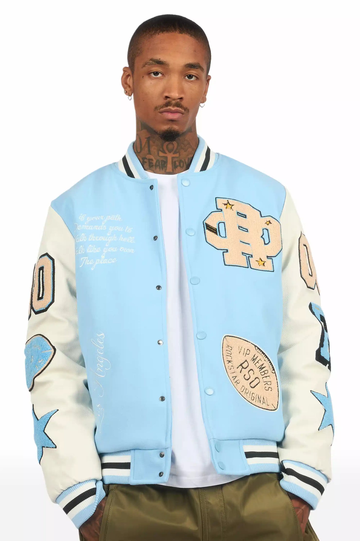 Balser Carolina Blue Varsity Jacket
