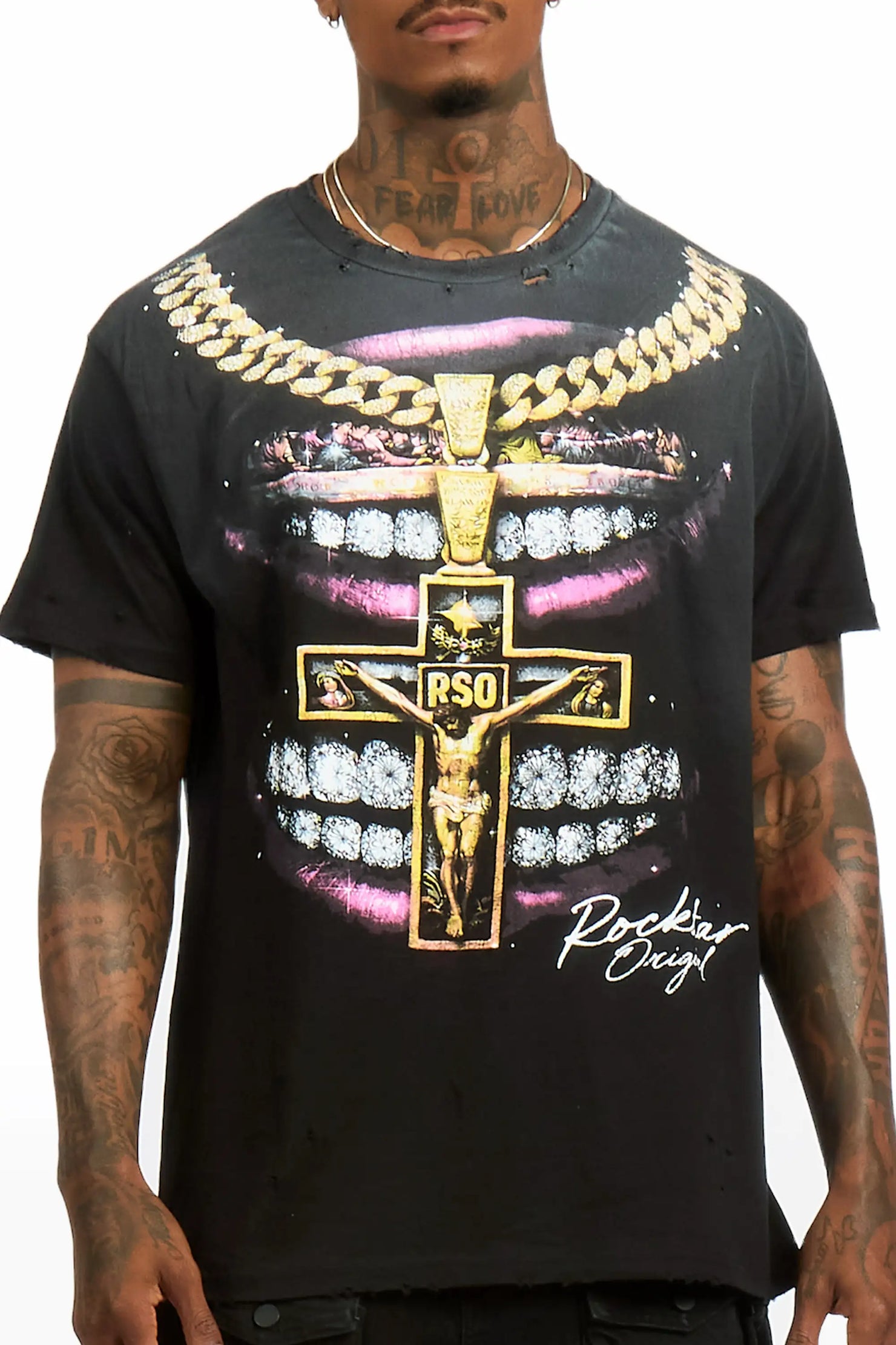 Dasha Black Oversized Graphic T-Shirt