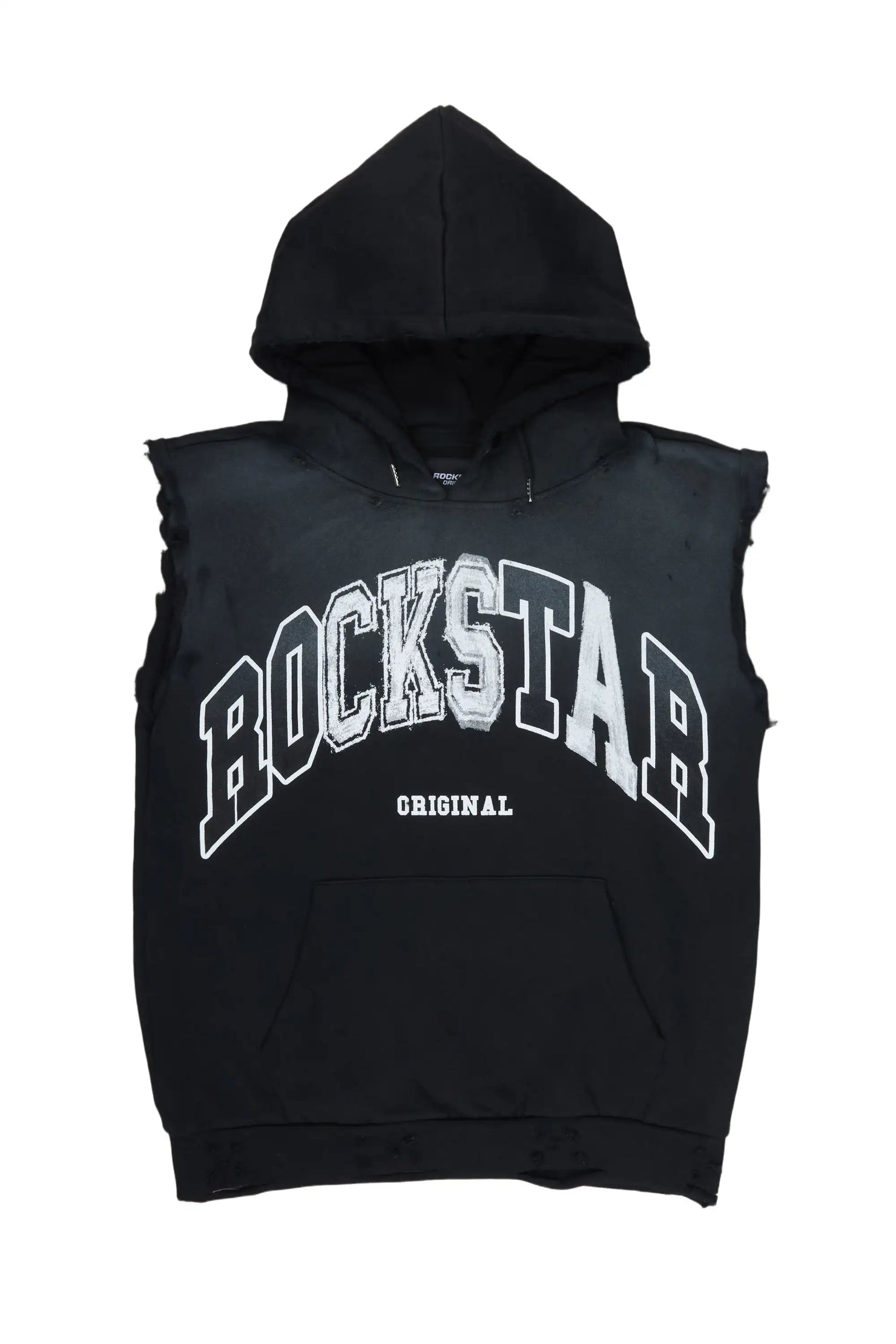 Bodie Black Cut Sleeve Hoodie