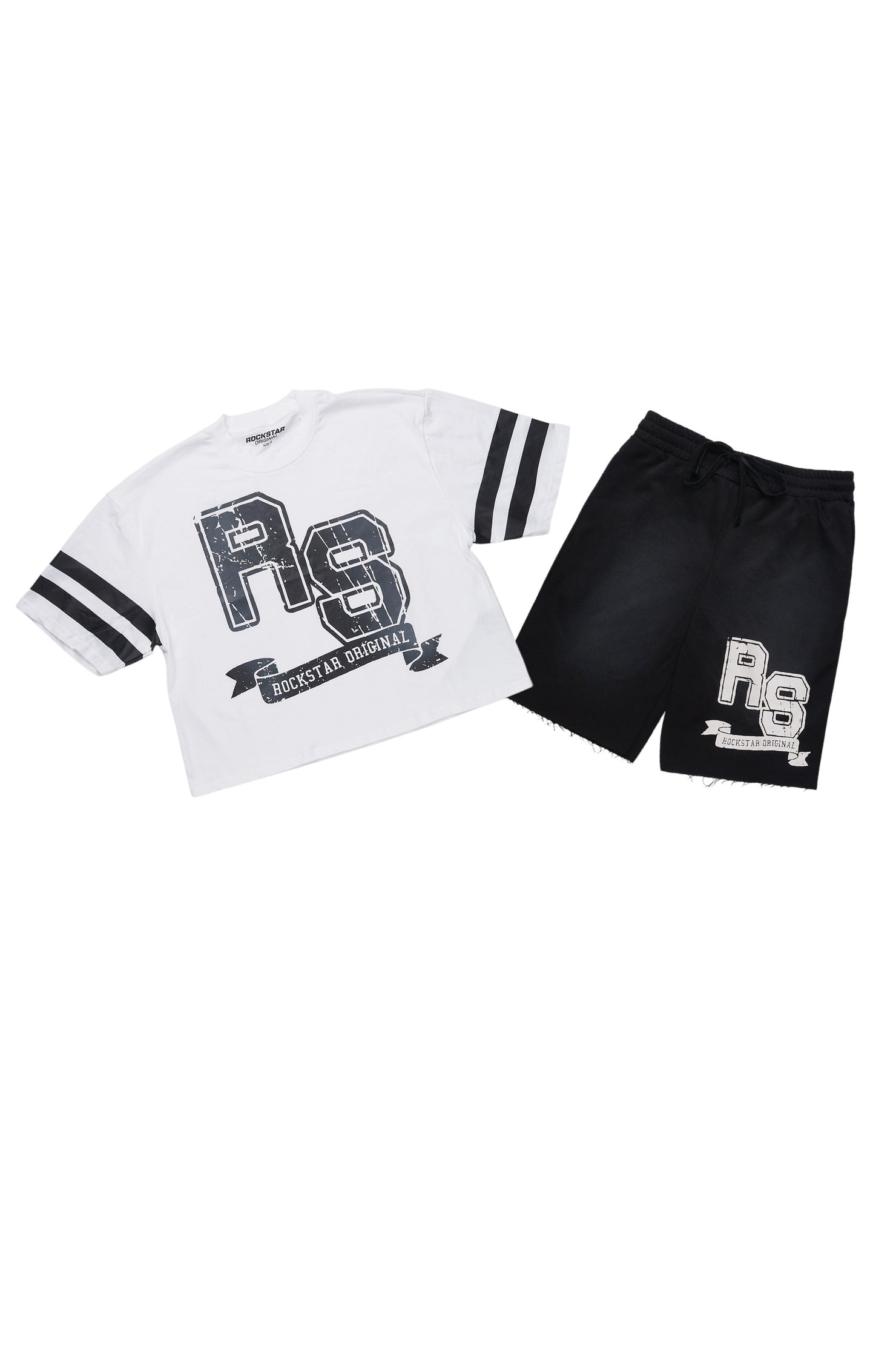 Tenita White/Black T-Shirt Short Set