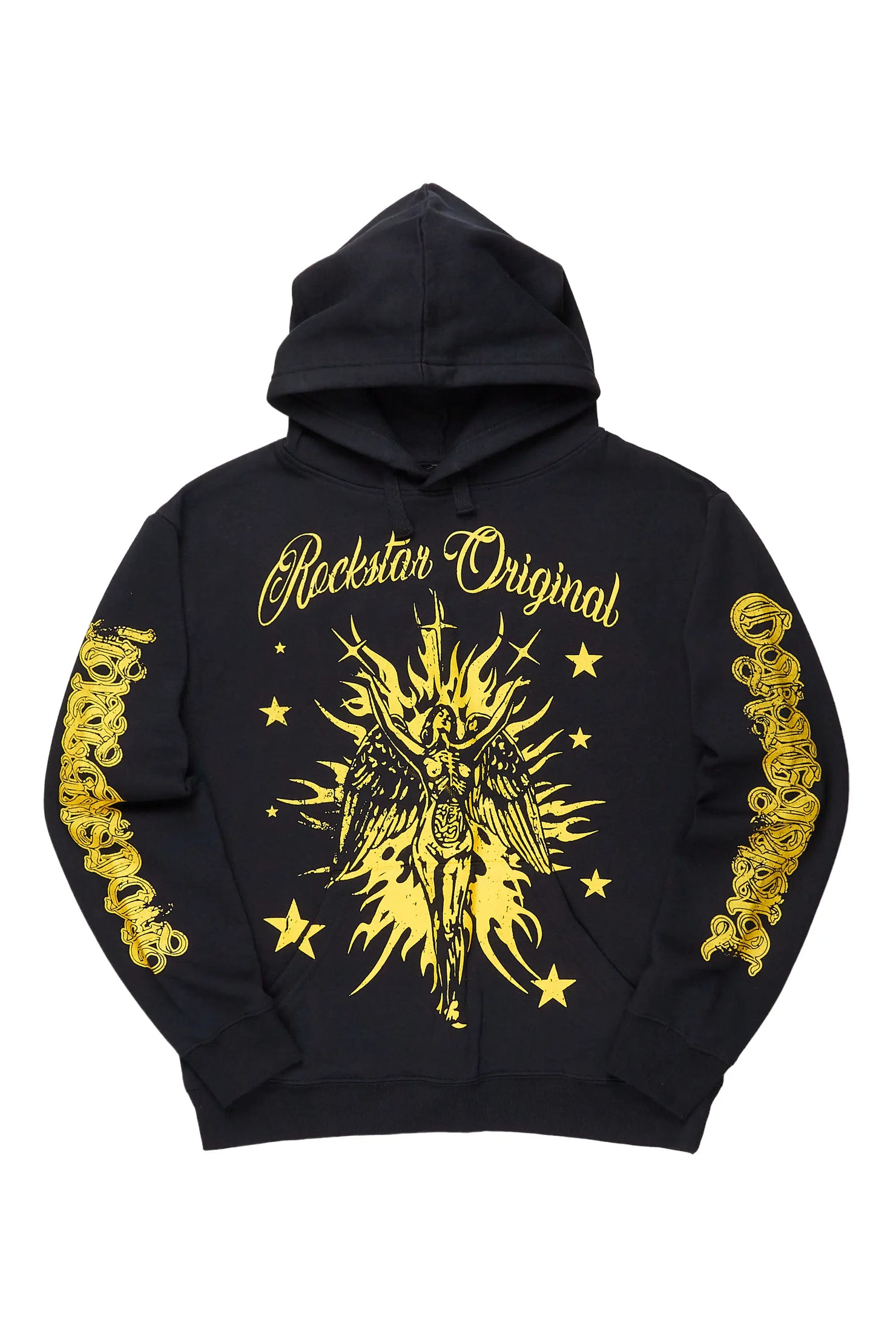 Mermaid Black/Yellow Graphic Hoodie