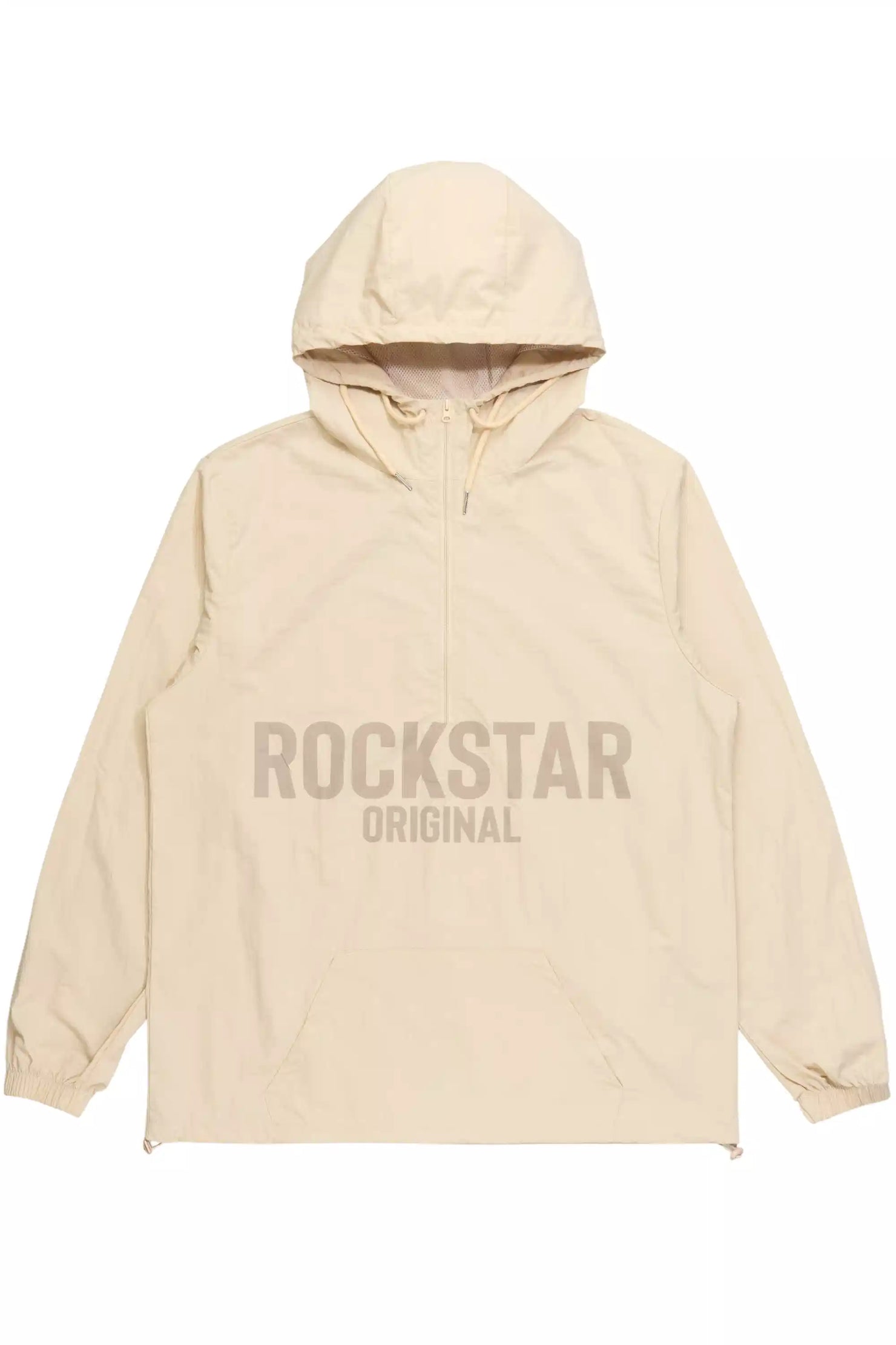 Sana Beige Graphic Windbreaker