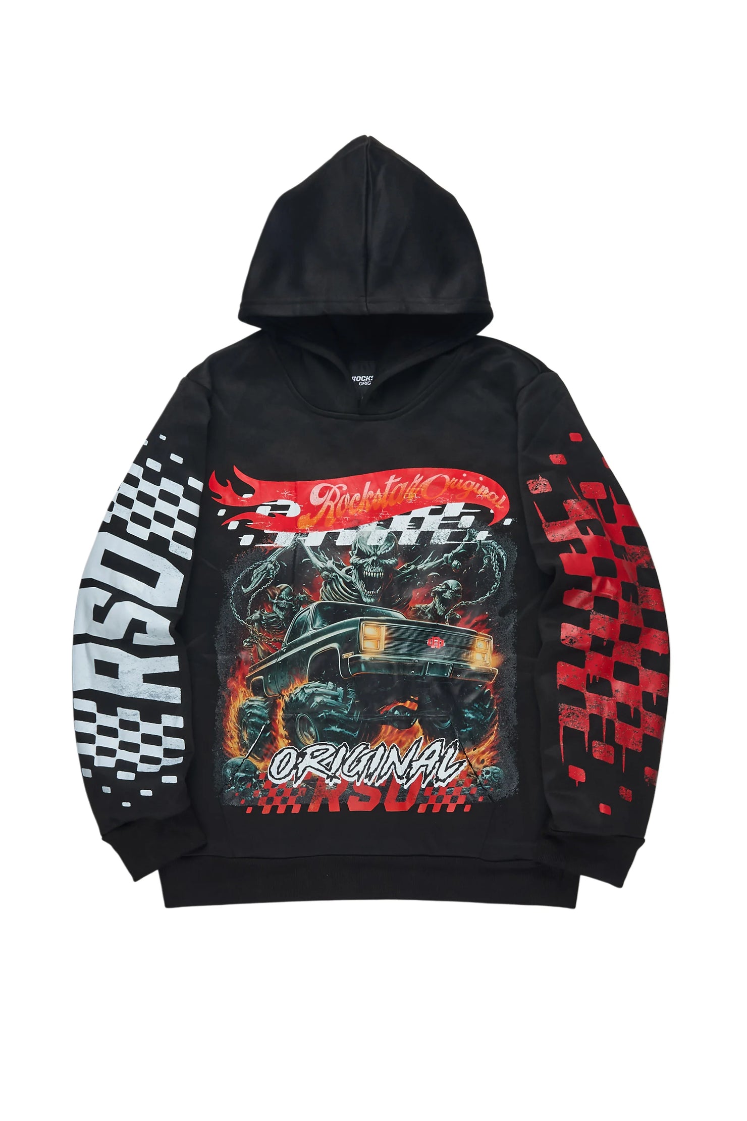 Boys Dremar Black Graphic Hoodie