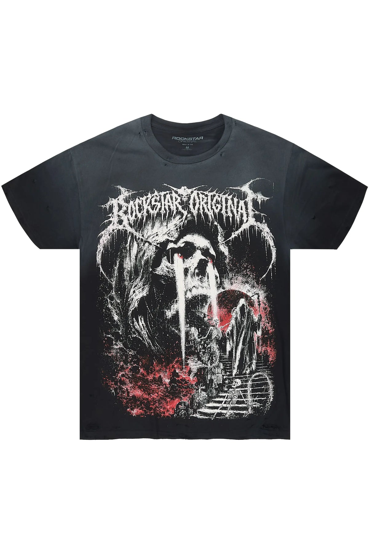 Kellanzo Black Oversized Graphic T-Shirt