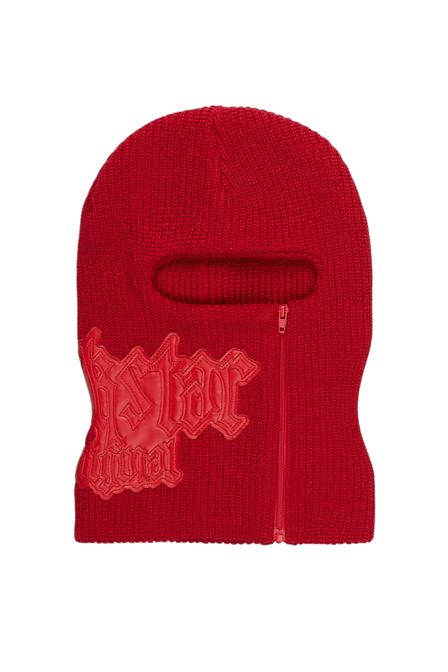 Boys Zaya Red Rubber Patch Ski Mask
