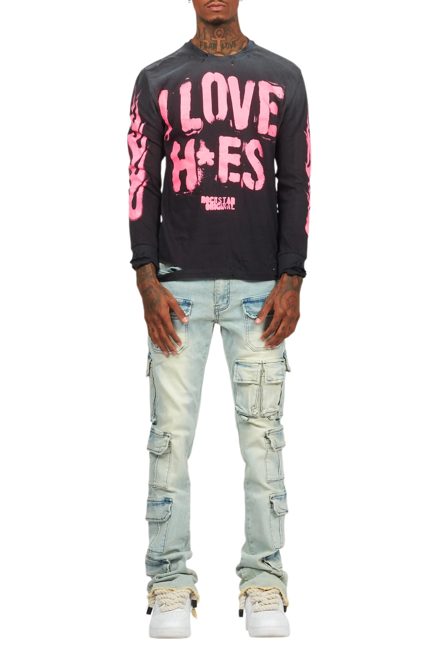 Banyan Black/Pink Long Sleeve Graphic T-Shirt