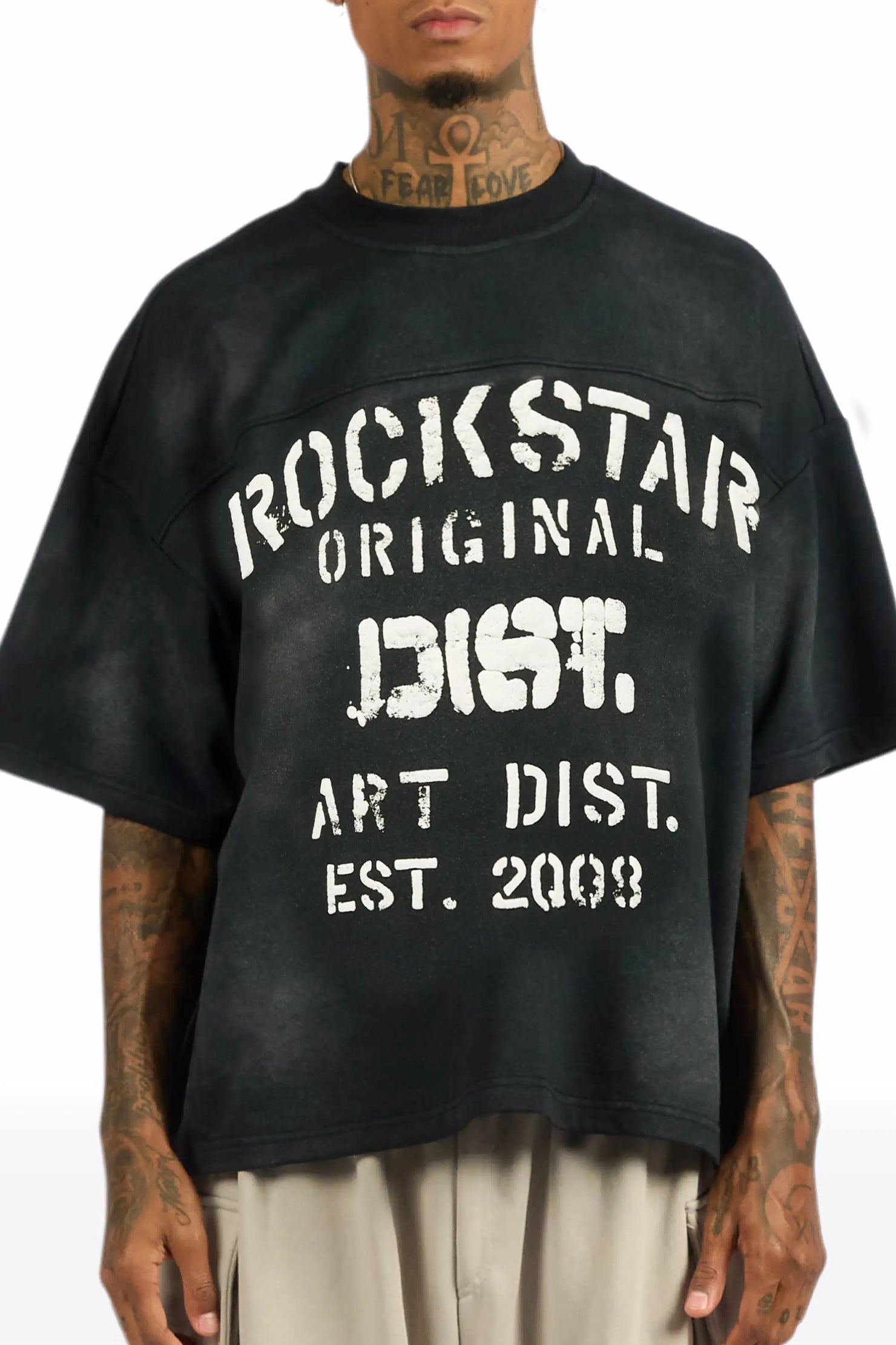 Quin Black French Terry T-Shirt