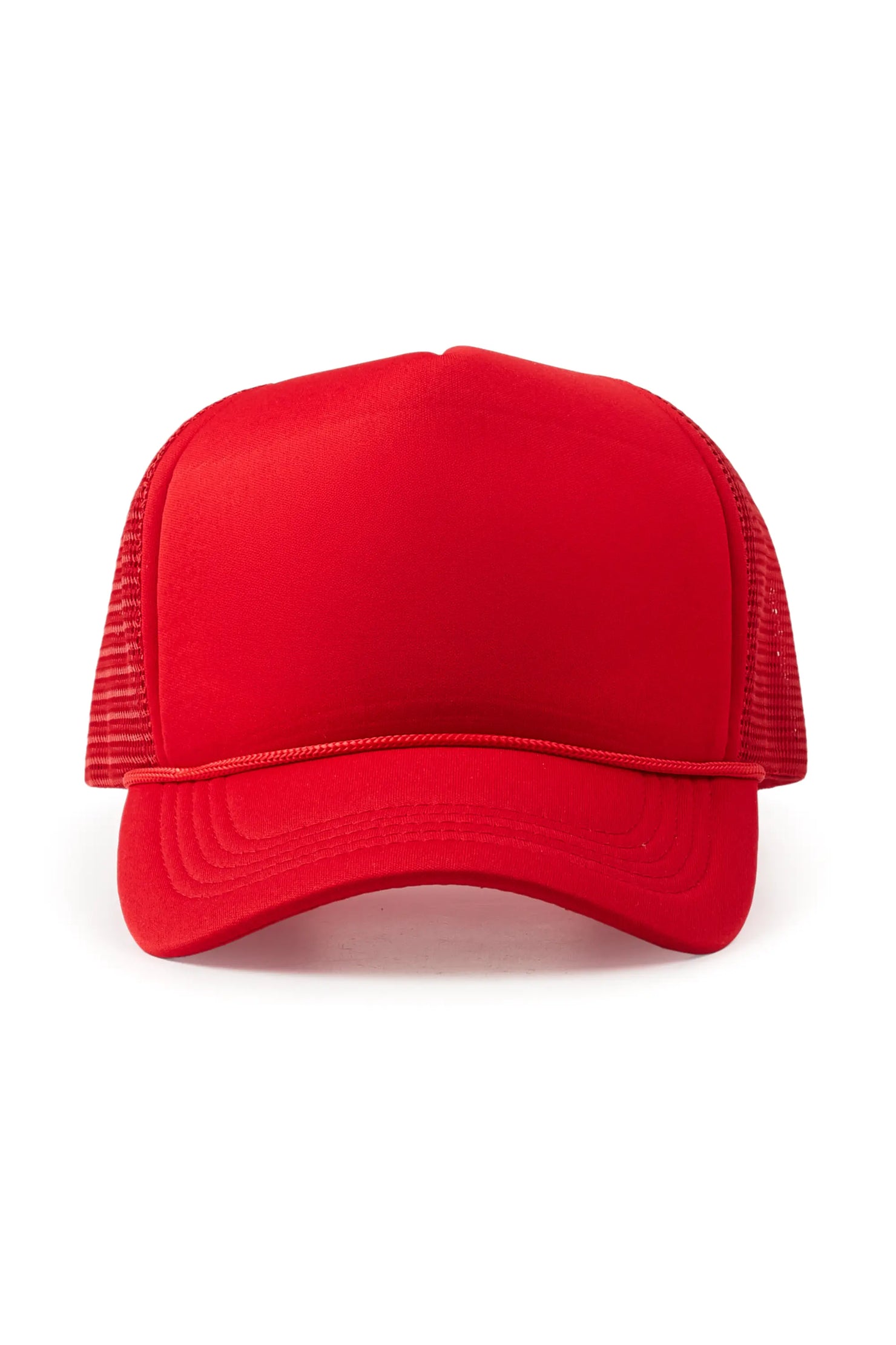 Mens Red Basic Trucker Hat