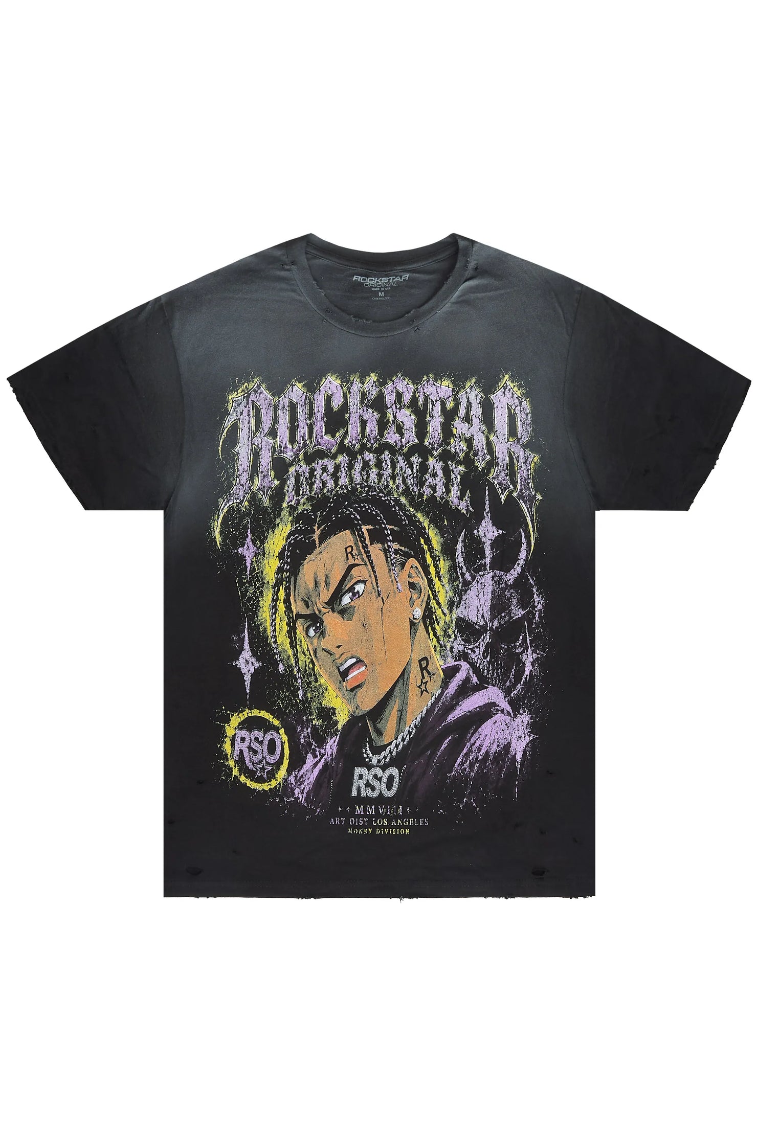 Torell Black Oversized Graphic T-Shirt