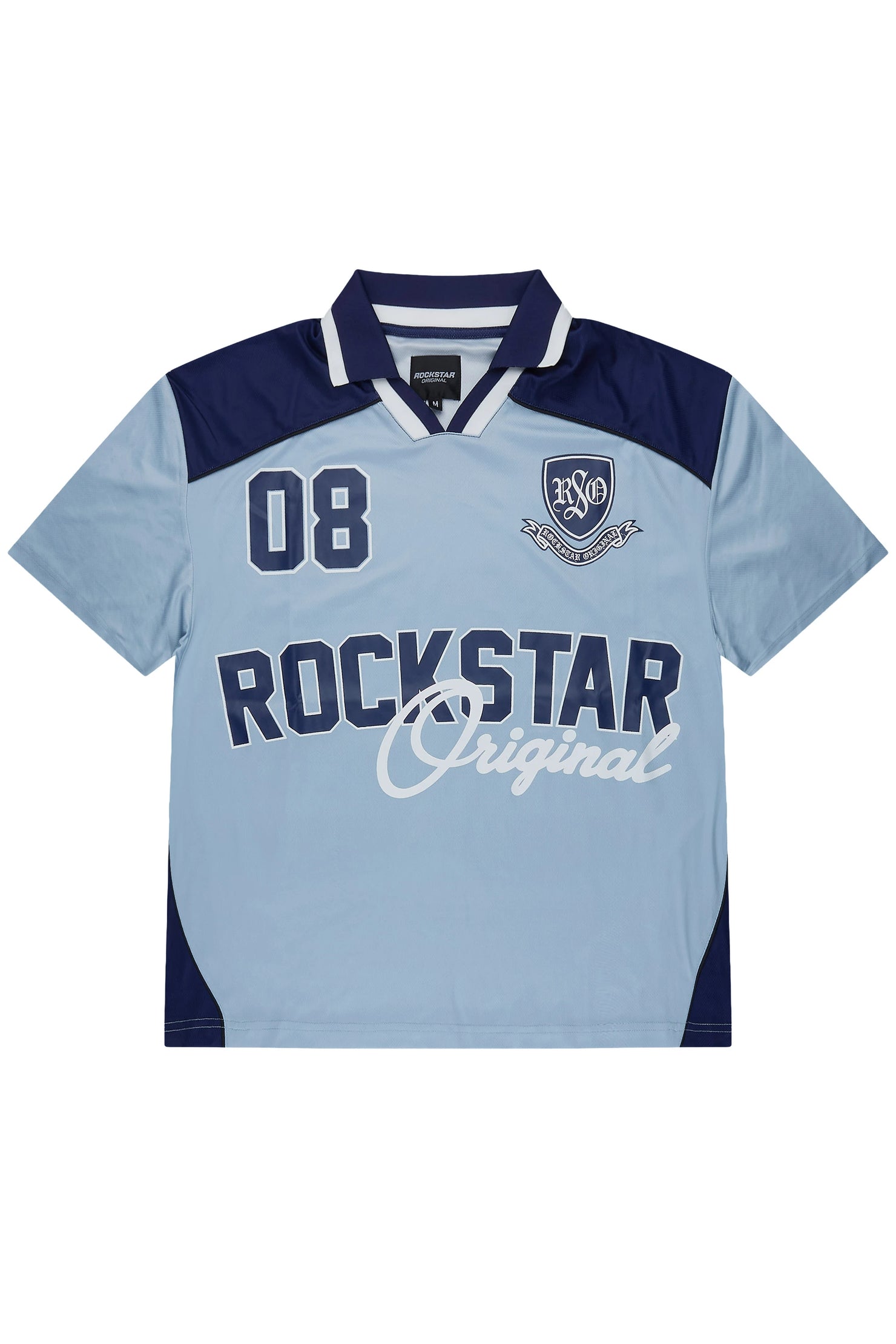 Roche Light Blue World Soccer Inspired Graphic Jersey