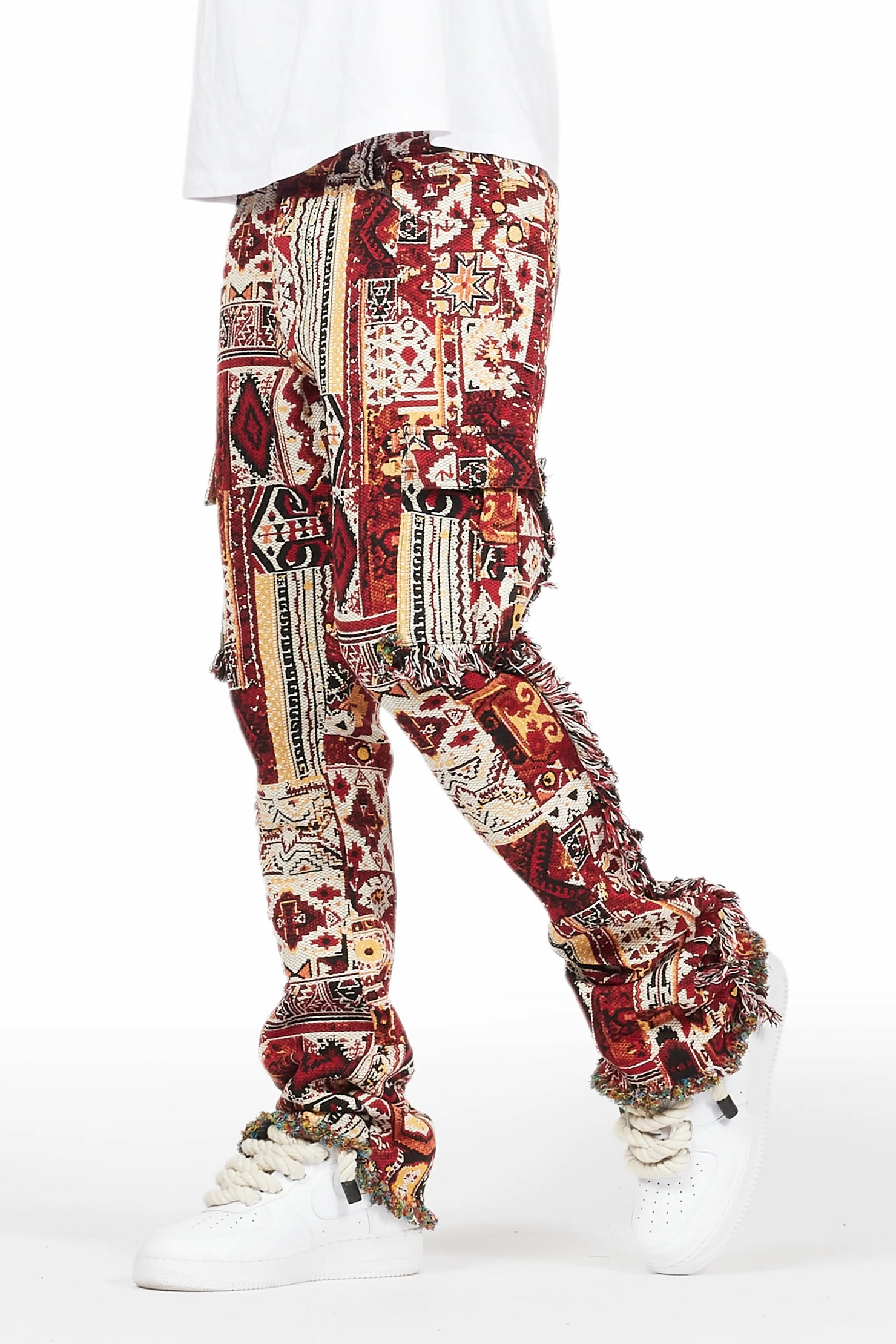 Ayami Pink Slim Tapestry Flare Jean