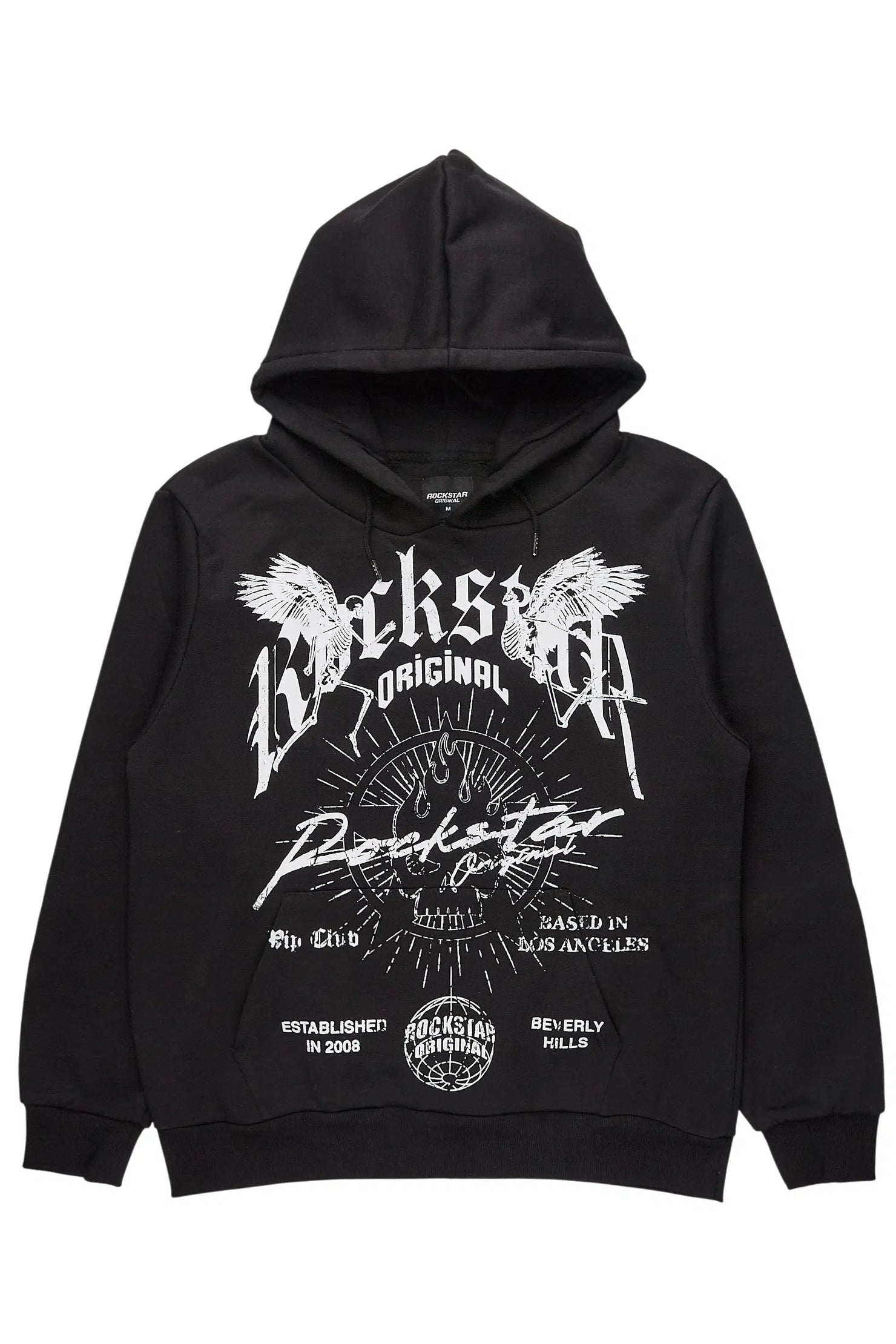 Tally Black Graphic Relaxed Hoodie
