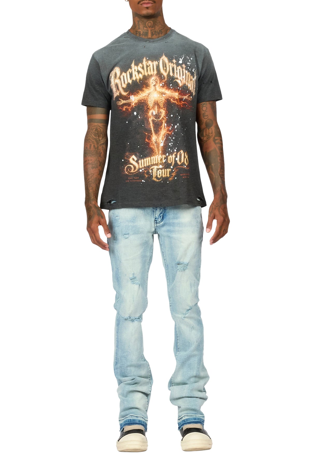 Jayroe Medium Blue Stacked Jean