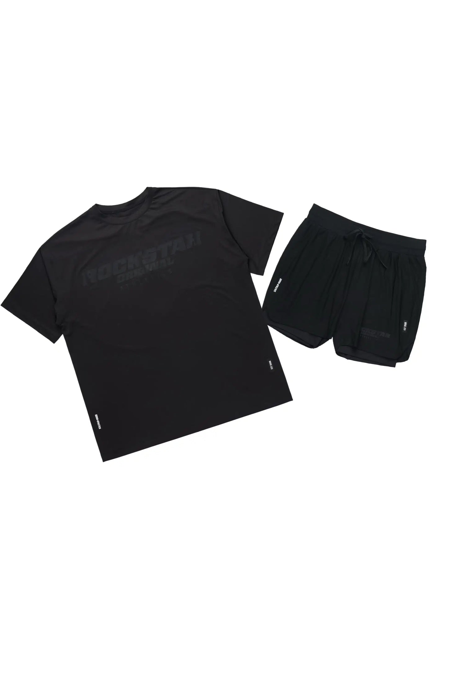 Strength Black T-Shirt Short Set