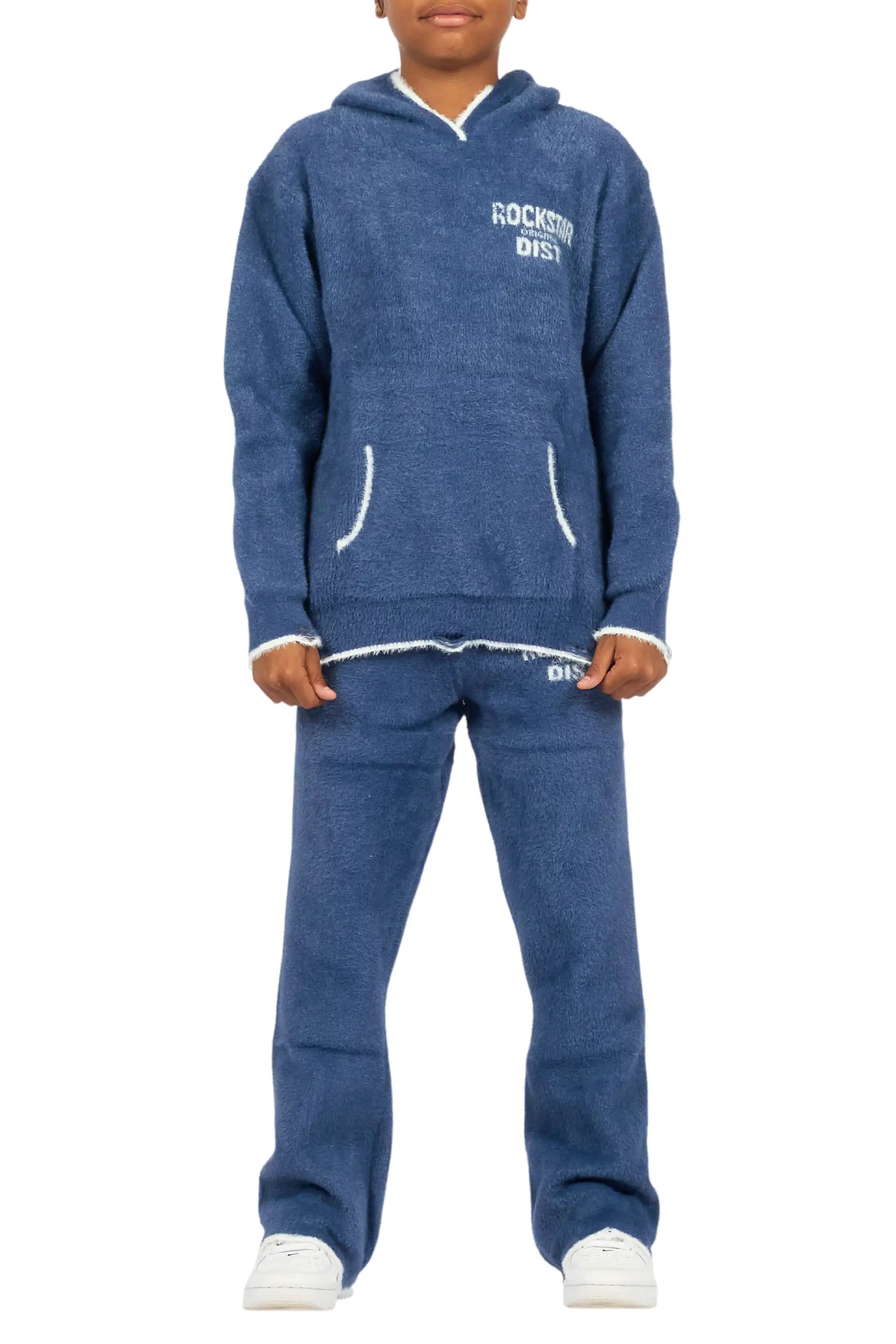 Boys Lake Mohair Navy Knit Track set