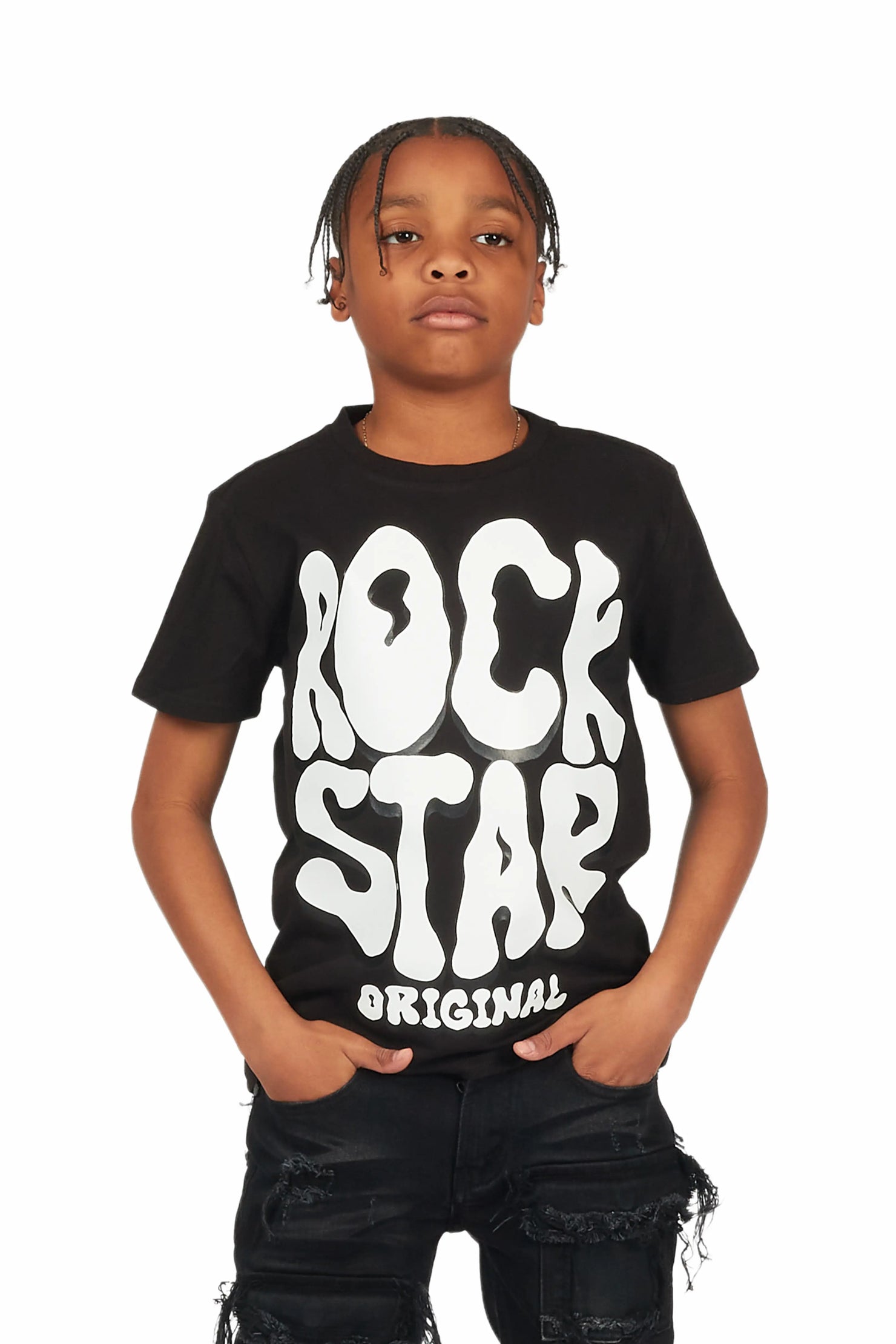 Boys Azaire Black Graphic T-Shirt