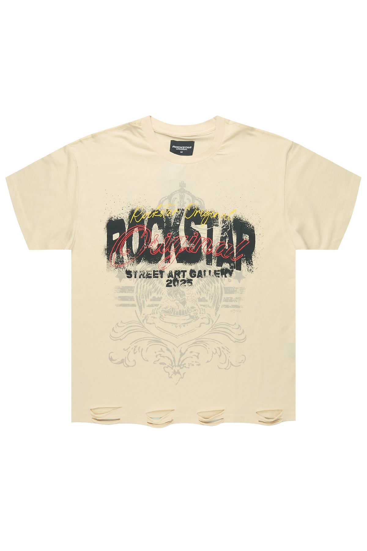 Irix Beige Oversized Graphic T-Shirt